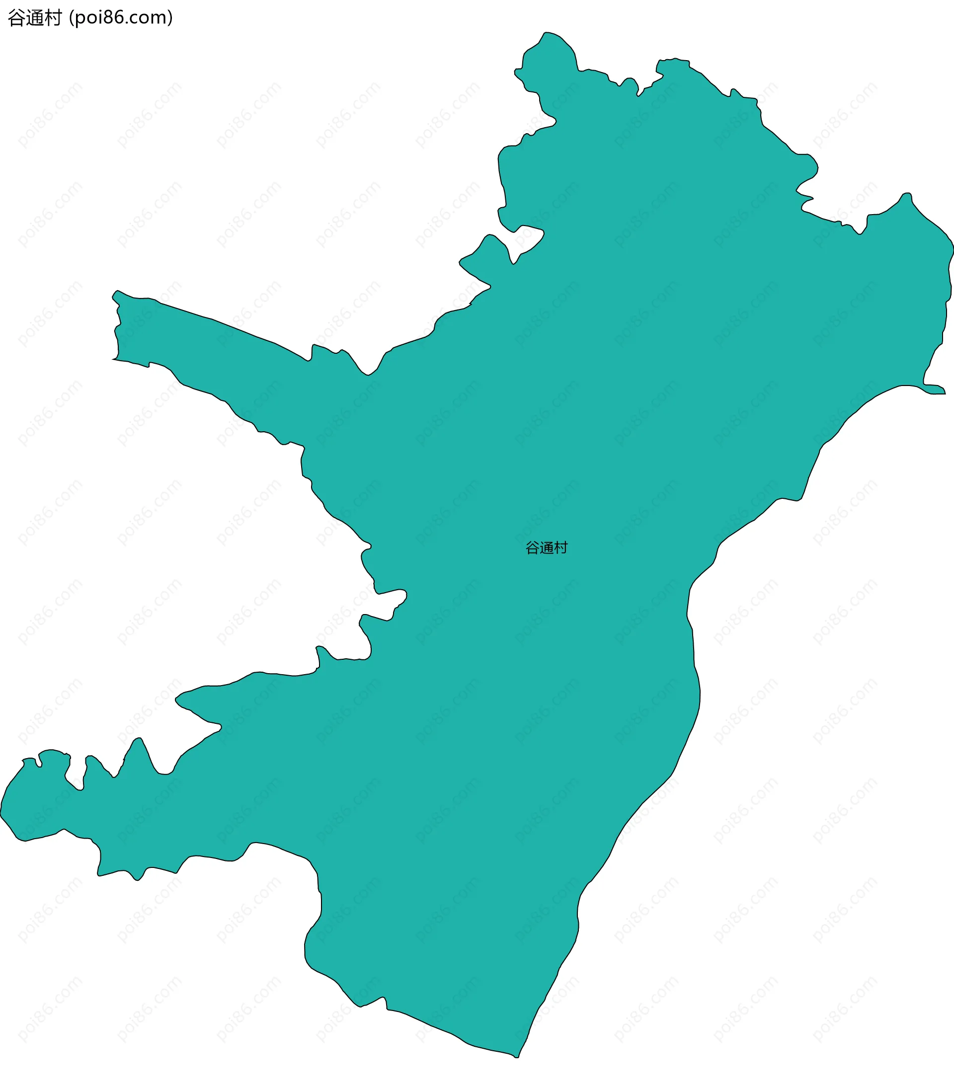 谷通村边界地图