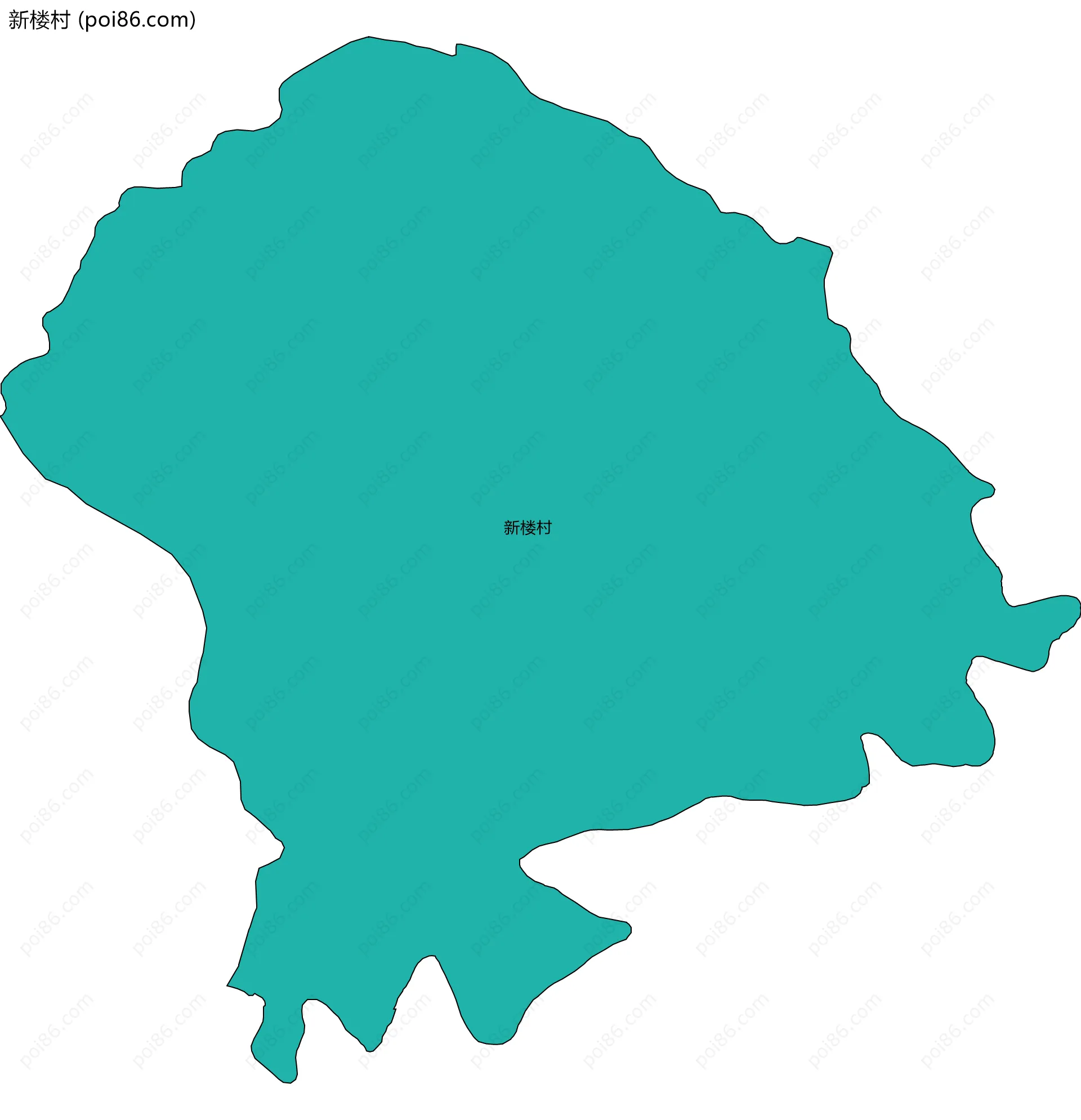 新楼村边界地图