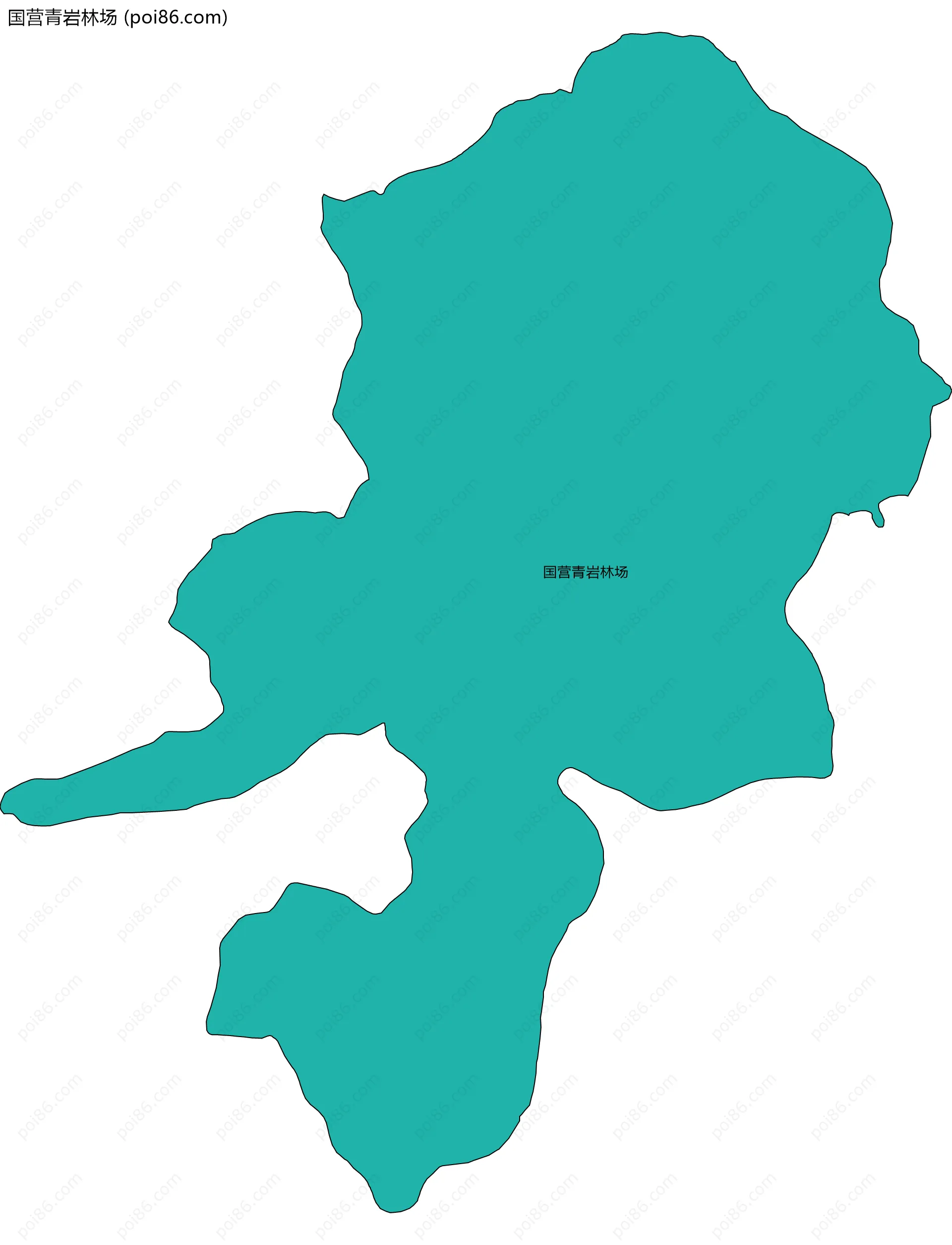 国营青岩林场边界地图