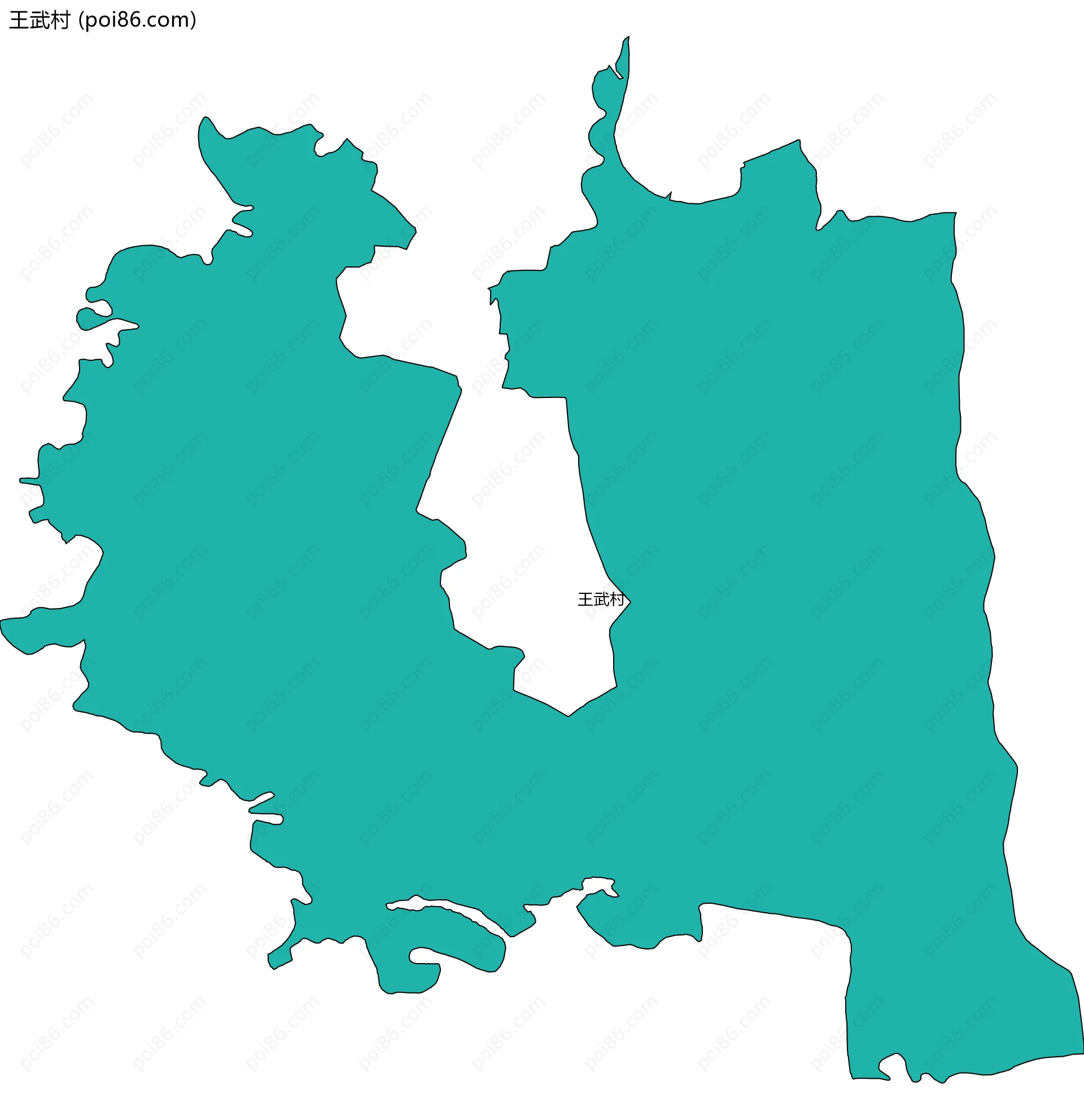 王武村边界地图