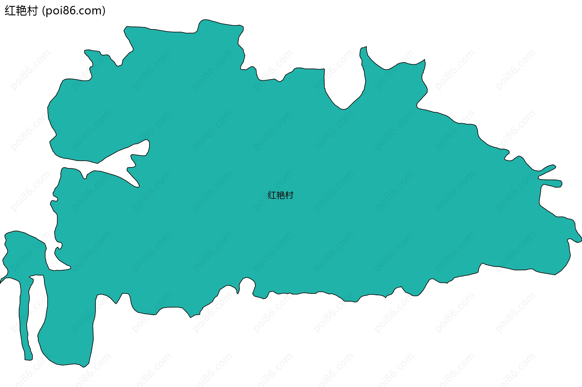 红艳村边界地图