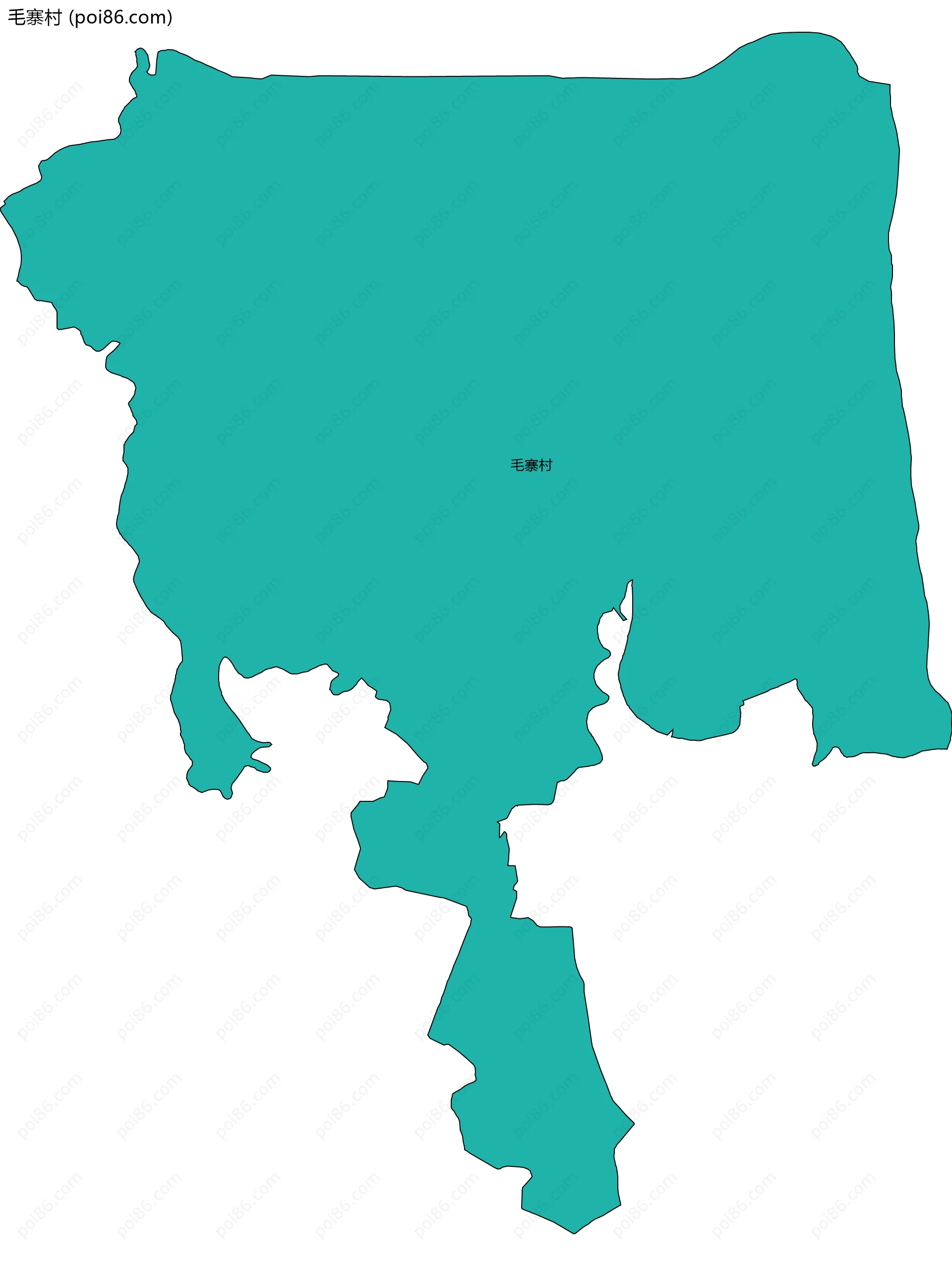 毛寨村边界地图