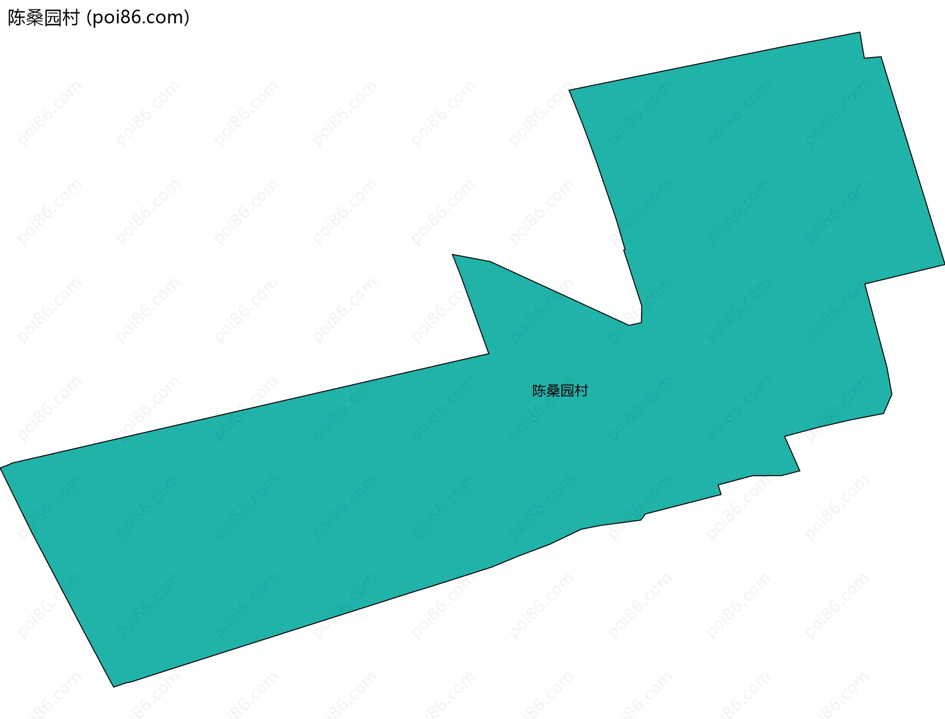 陈桑园村边界地图