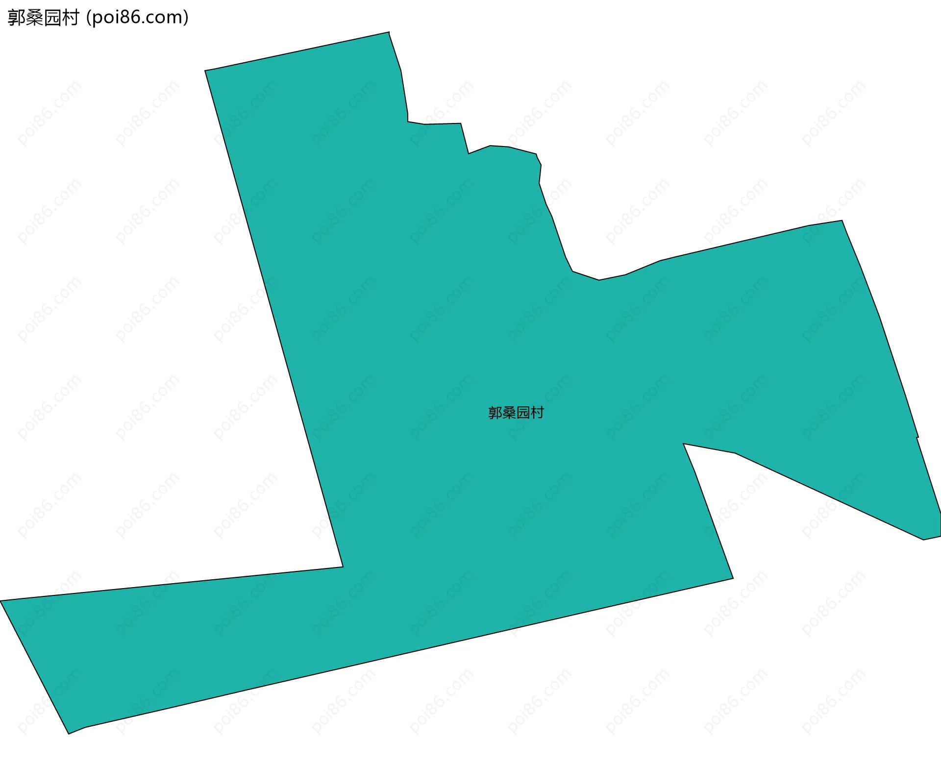 郭桑园村边界地图