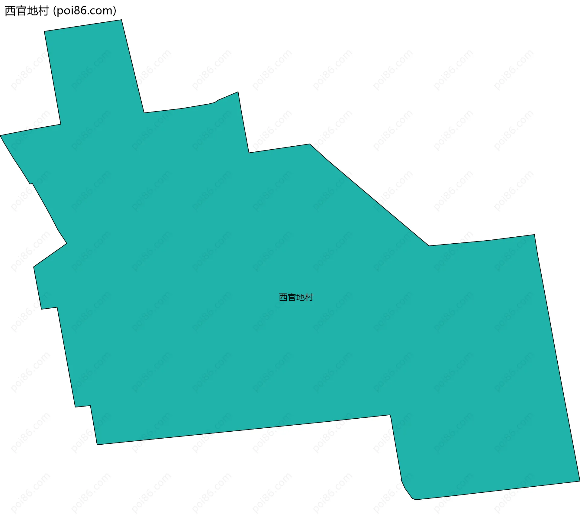 西官地村边界地图