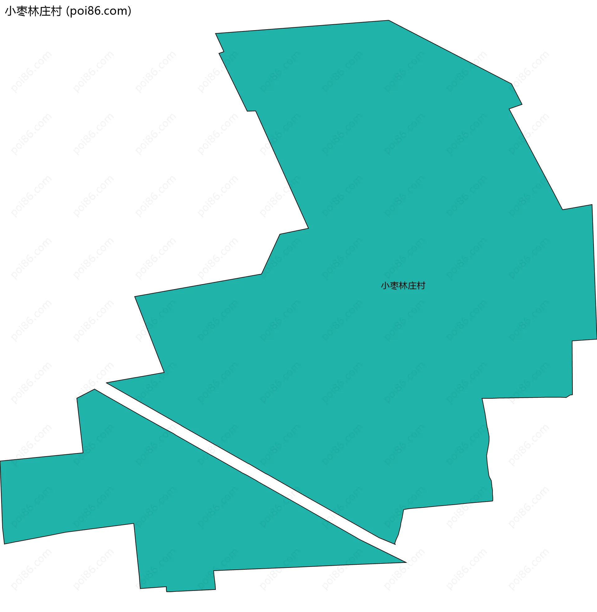 小枣林庄村边界地图
