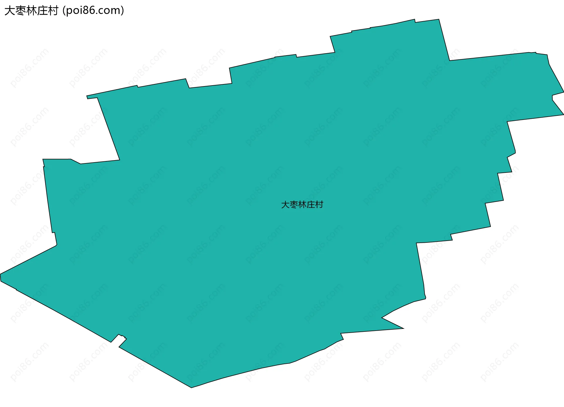 大枣林庄村边界地图