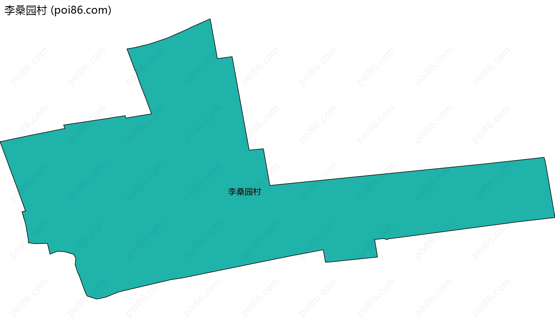 李桑园村边界地图