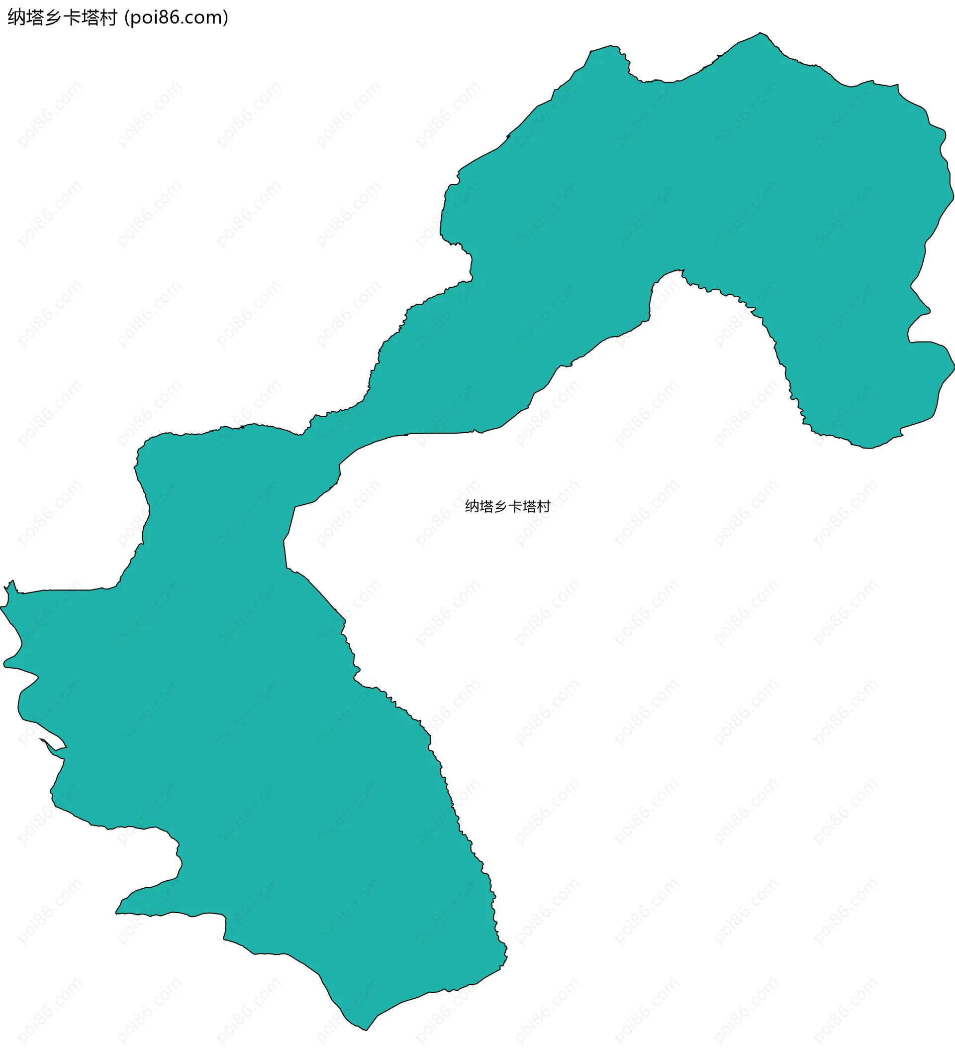 纳塔乡卡塔村边界地图
