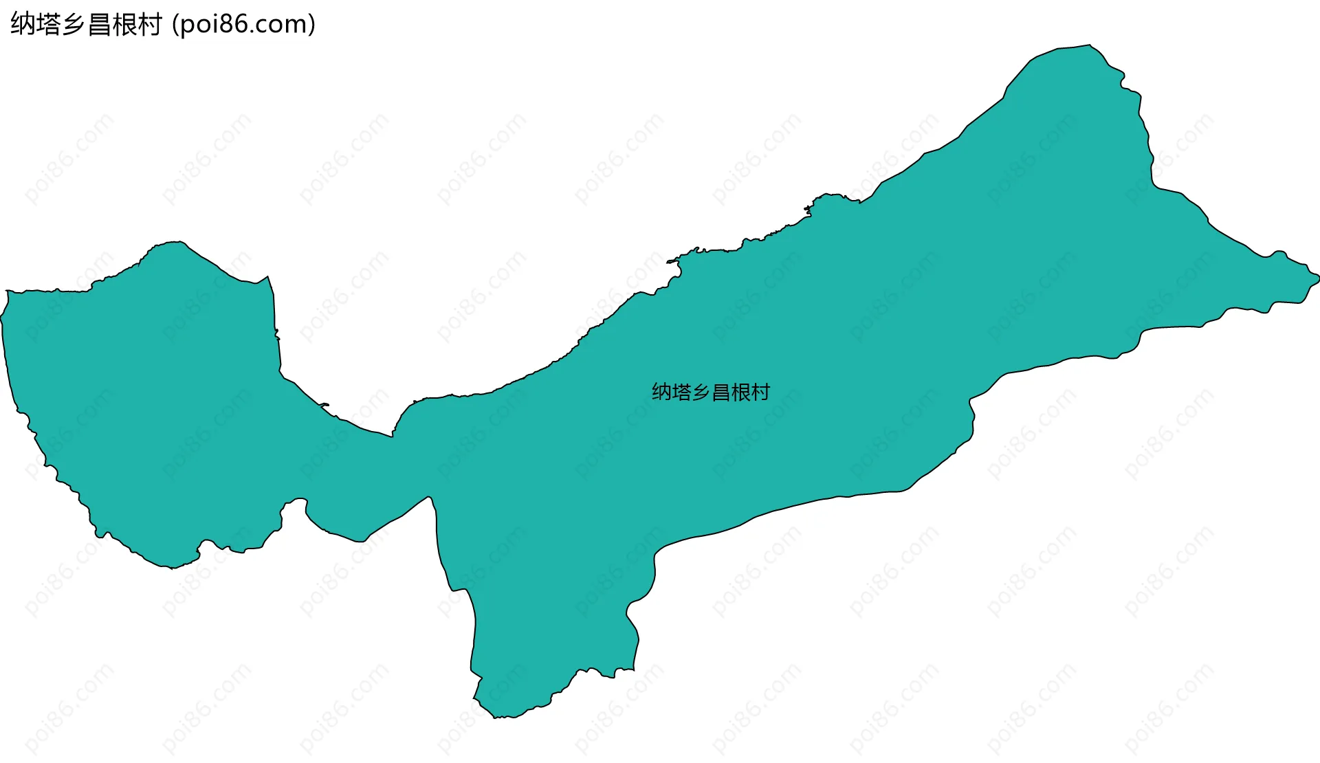 纳塔乡昌根村边界地图