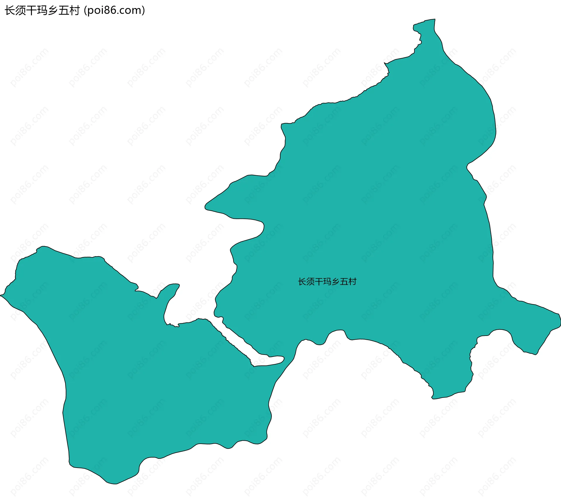 长须干玛乡五村边界地图