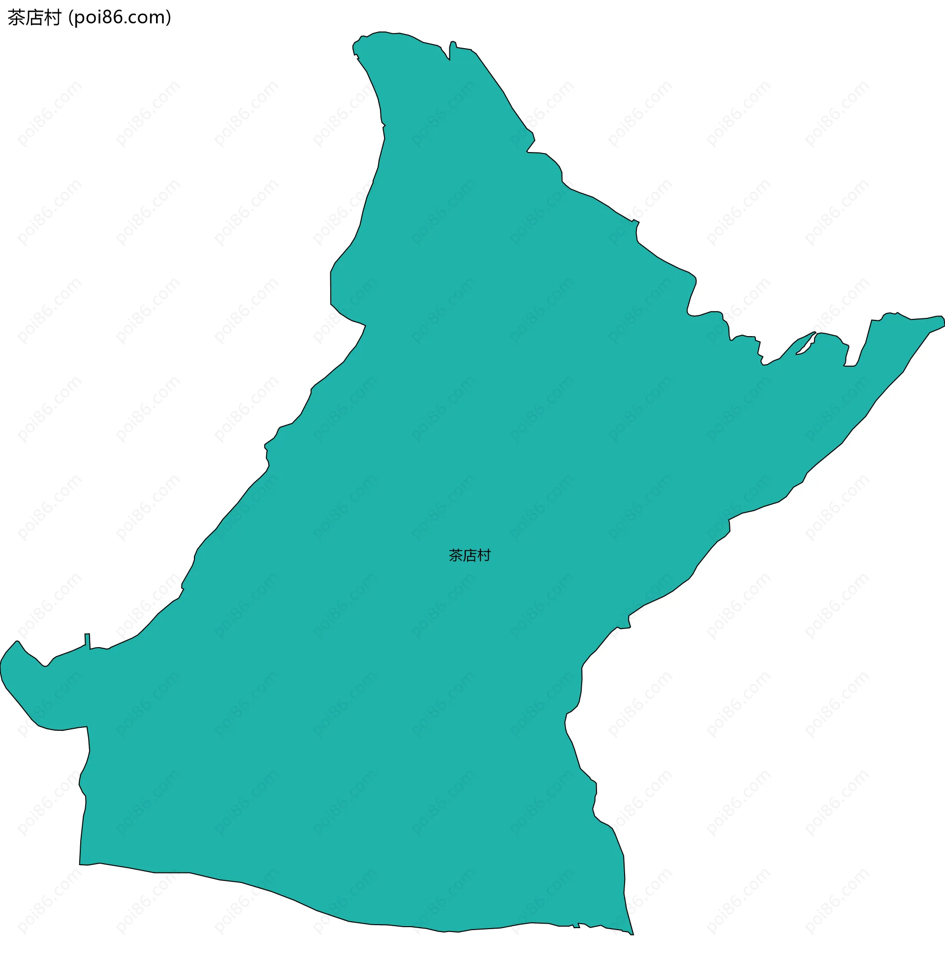 茶店村边界地图