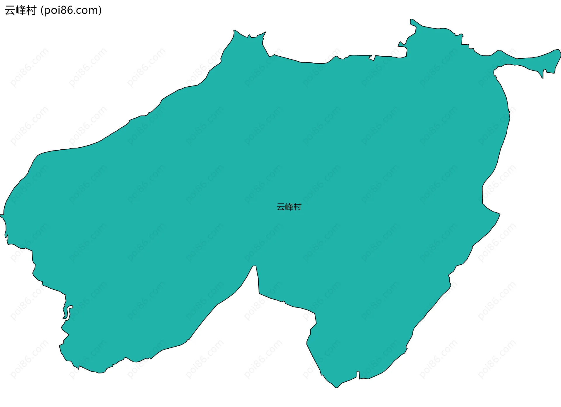 云峰村边界地图