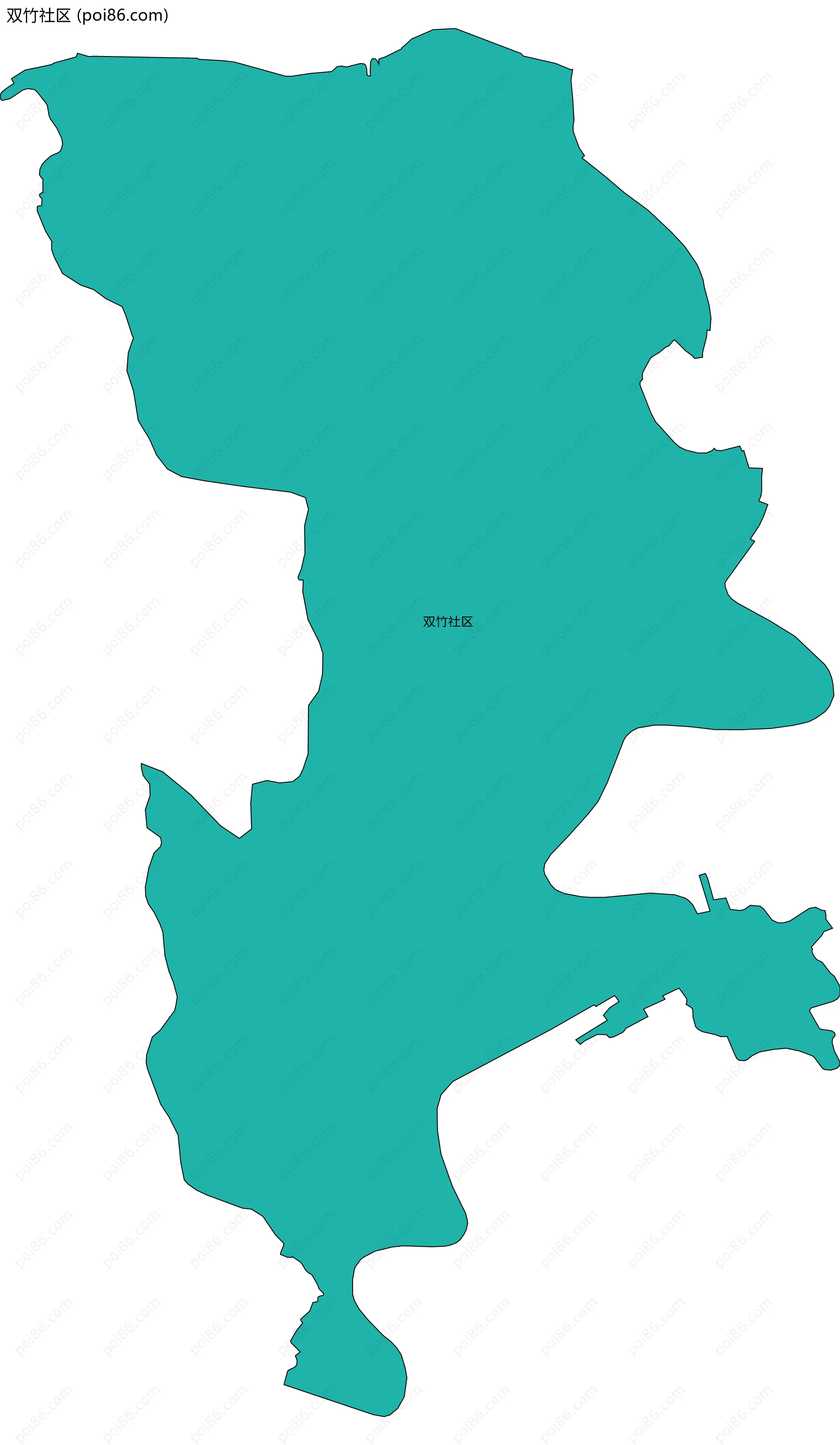 双竹社区边界地图