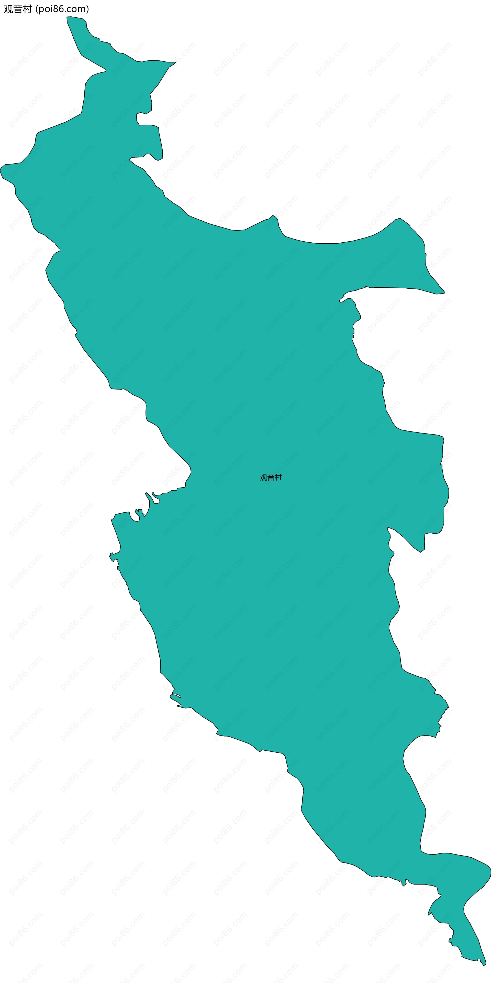 观音村边界地图