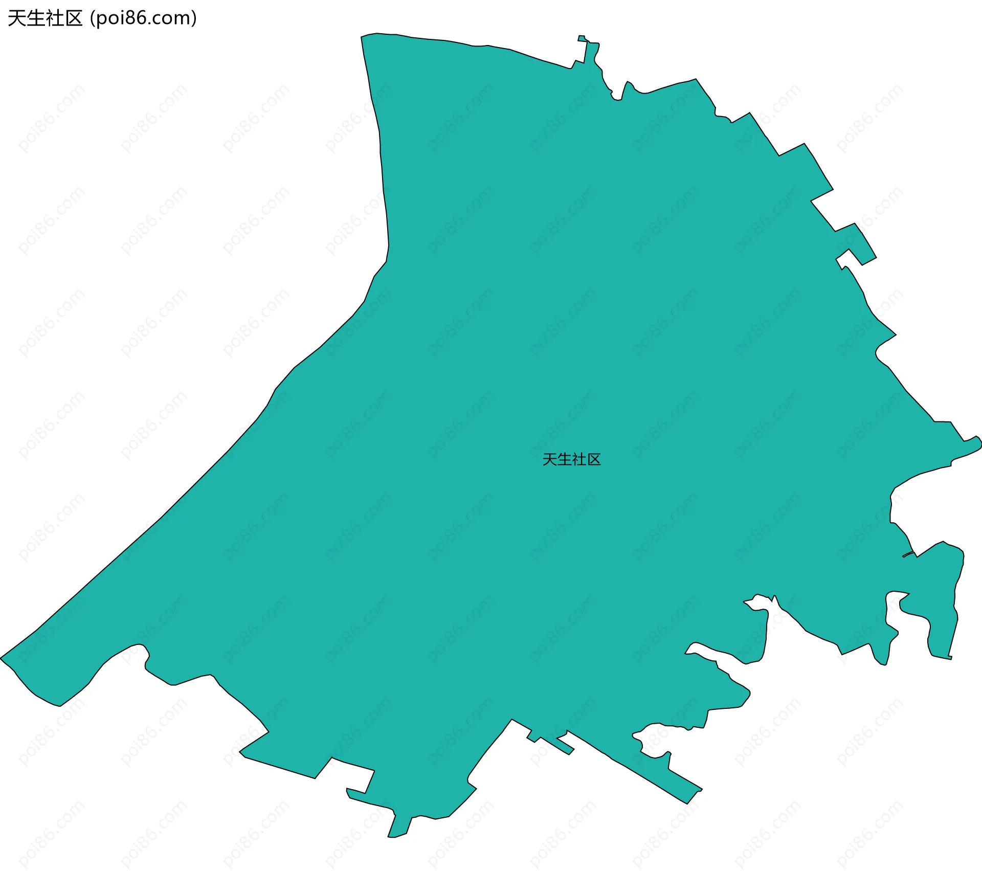 天生社区边界地图
