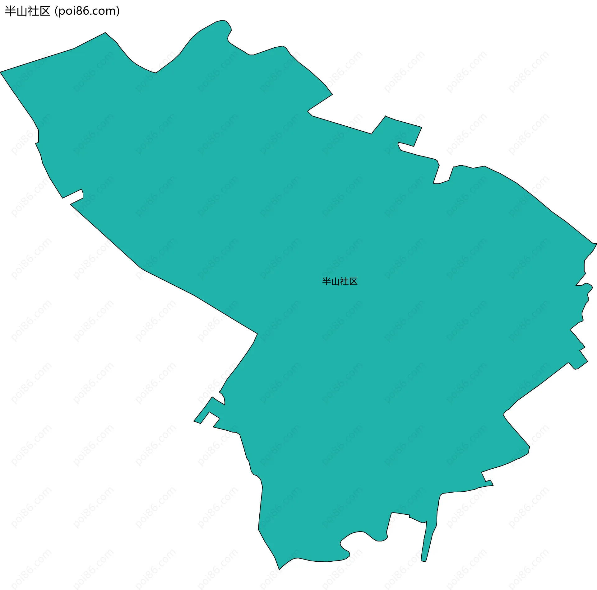 半山社区边界地图