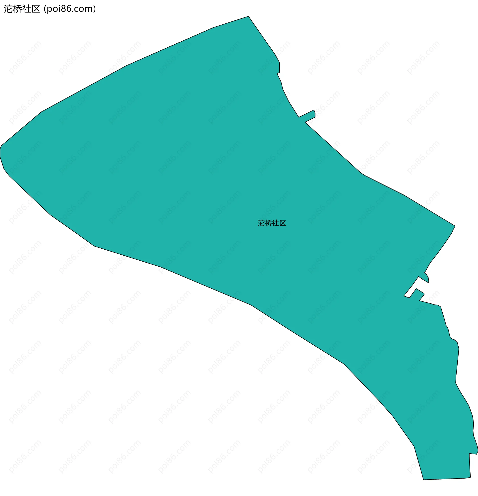 沱桥社区边界地图