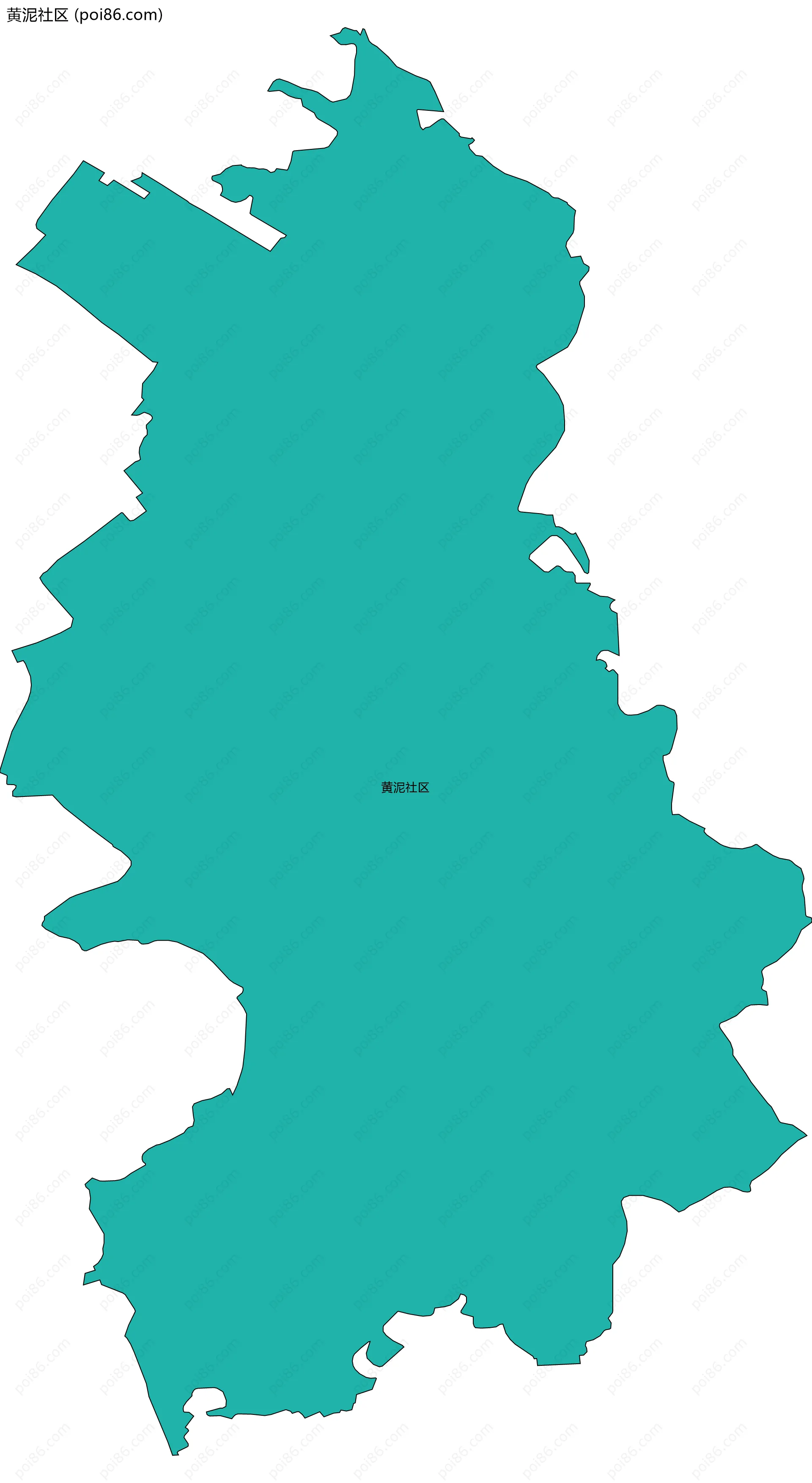 黄泥社区边界地图
