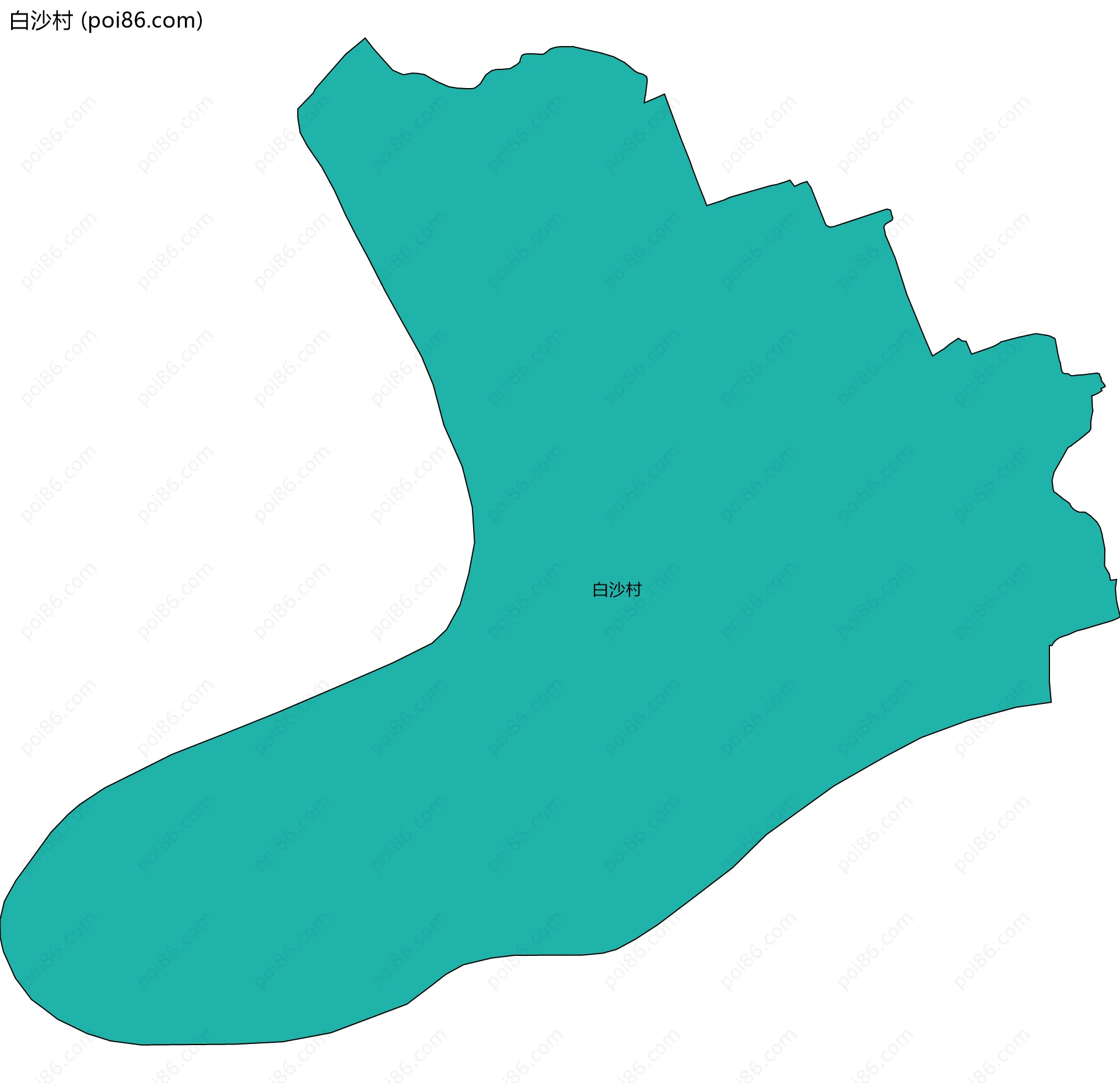白沙村边界地图