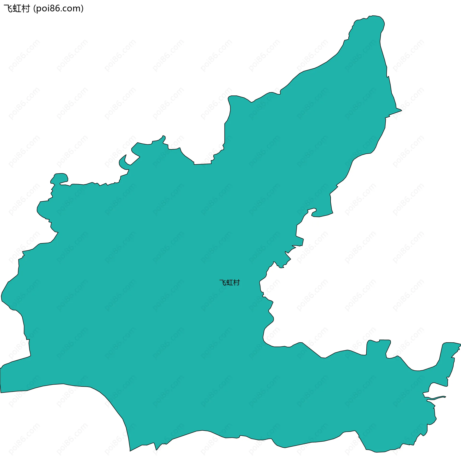 飞虹村边界地图