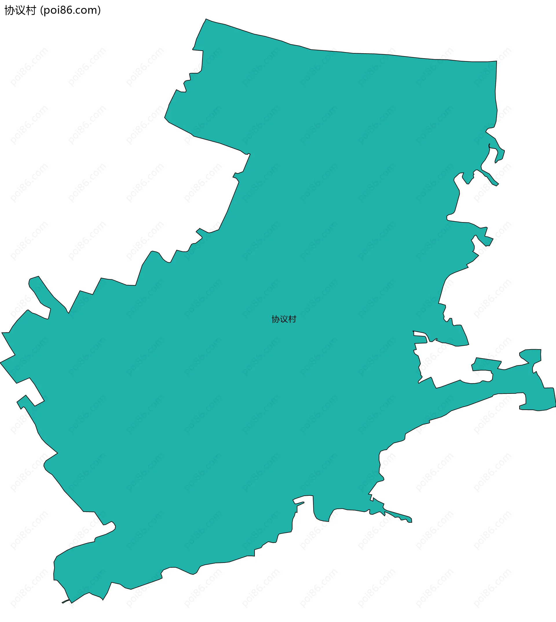 协议村边界地图