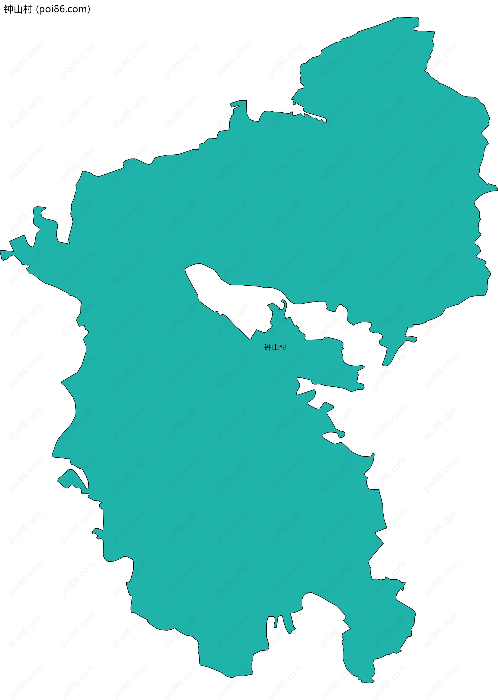 钟山村边界地图