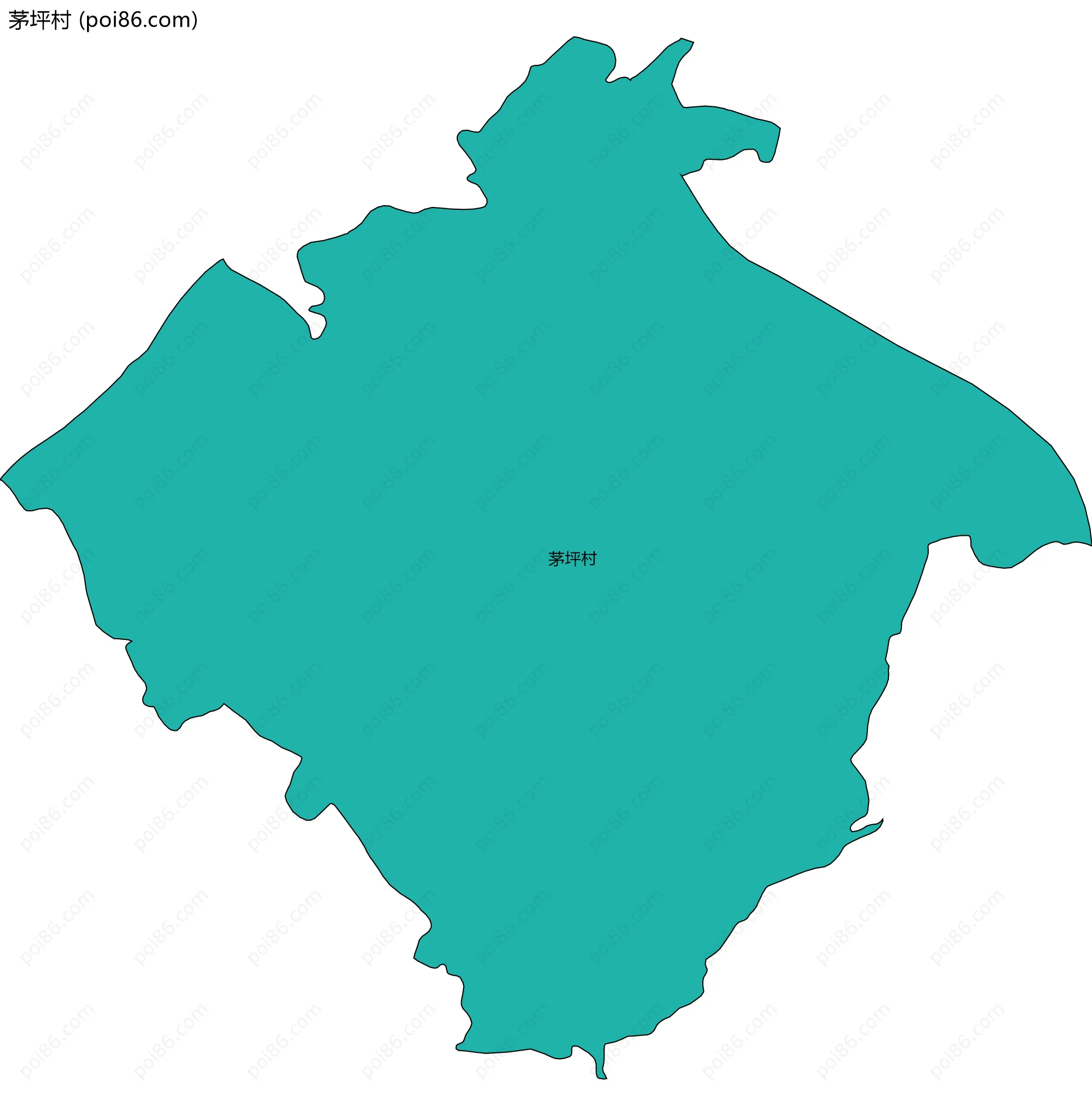 茅坪村边界地图