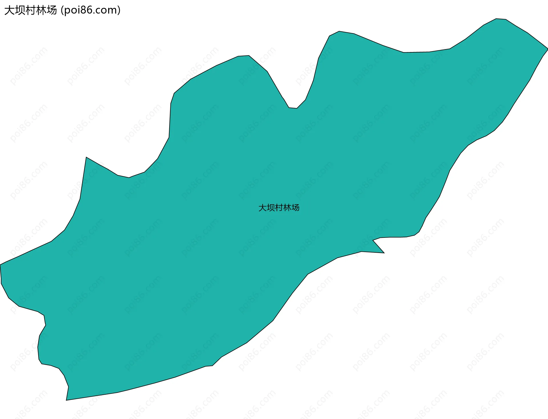 大坝村林场边界地图
