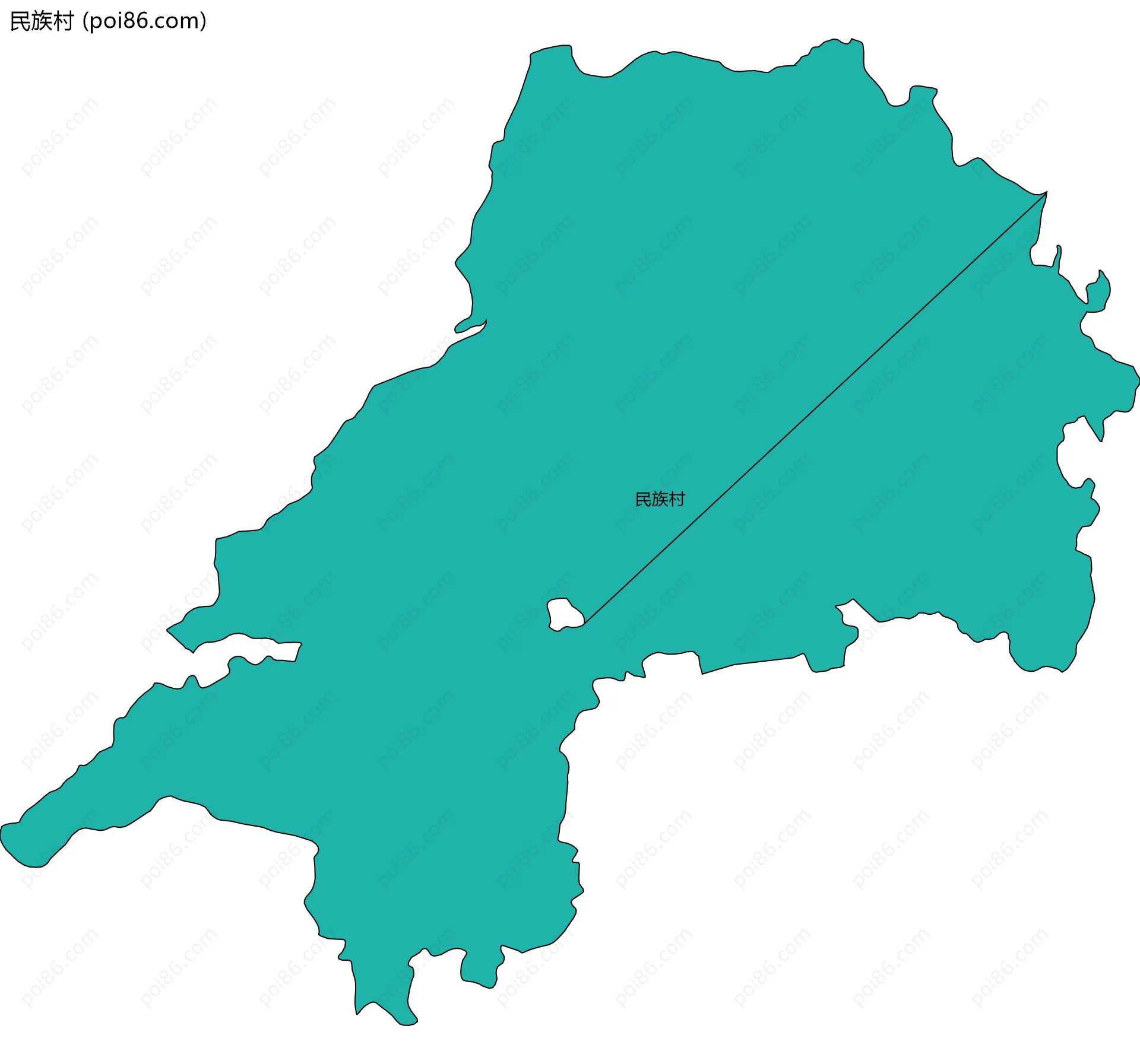 民族村边界地图