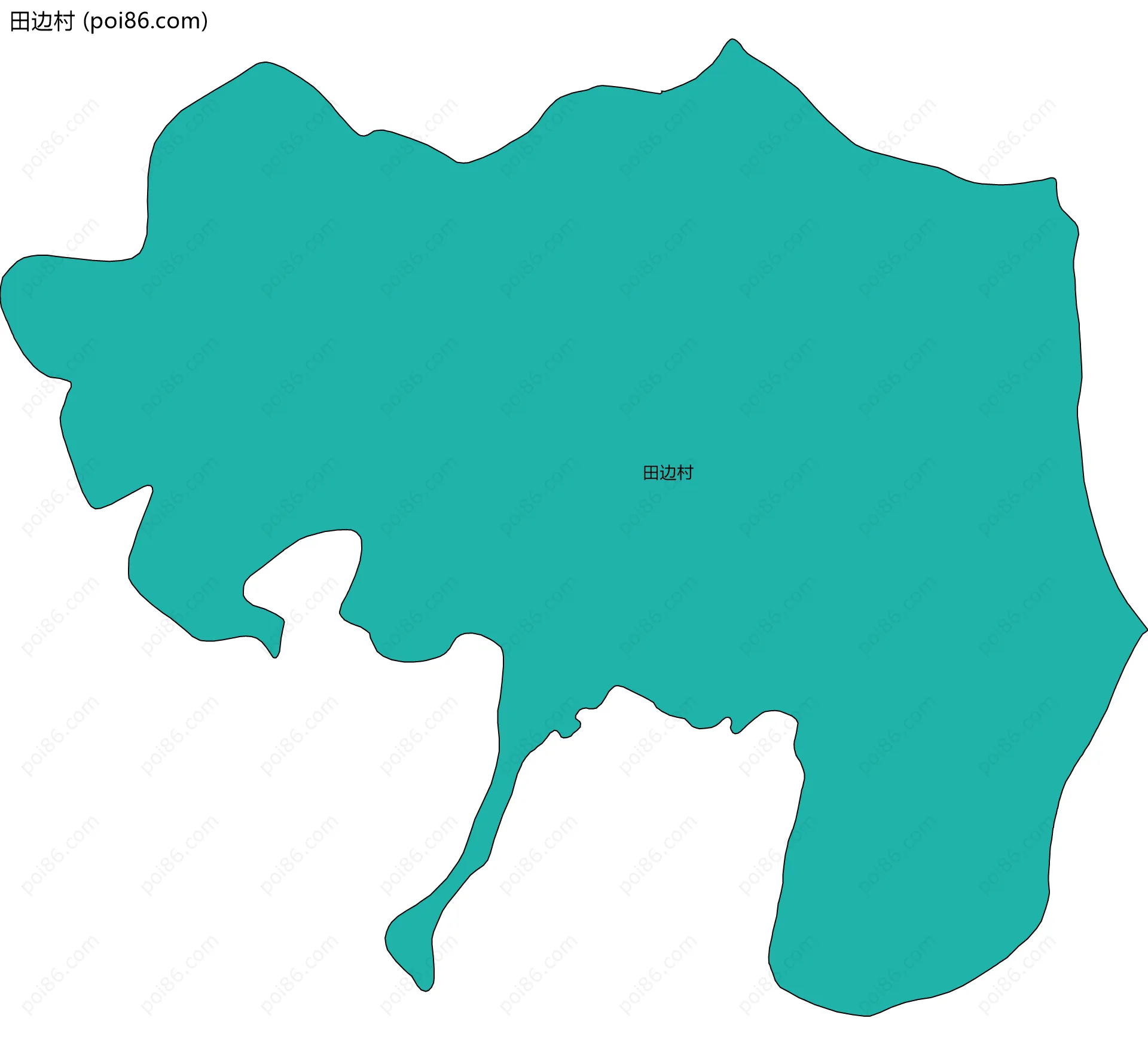 田边村边界地图