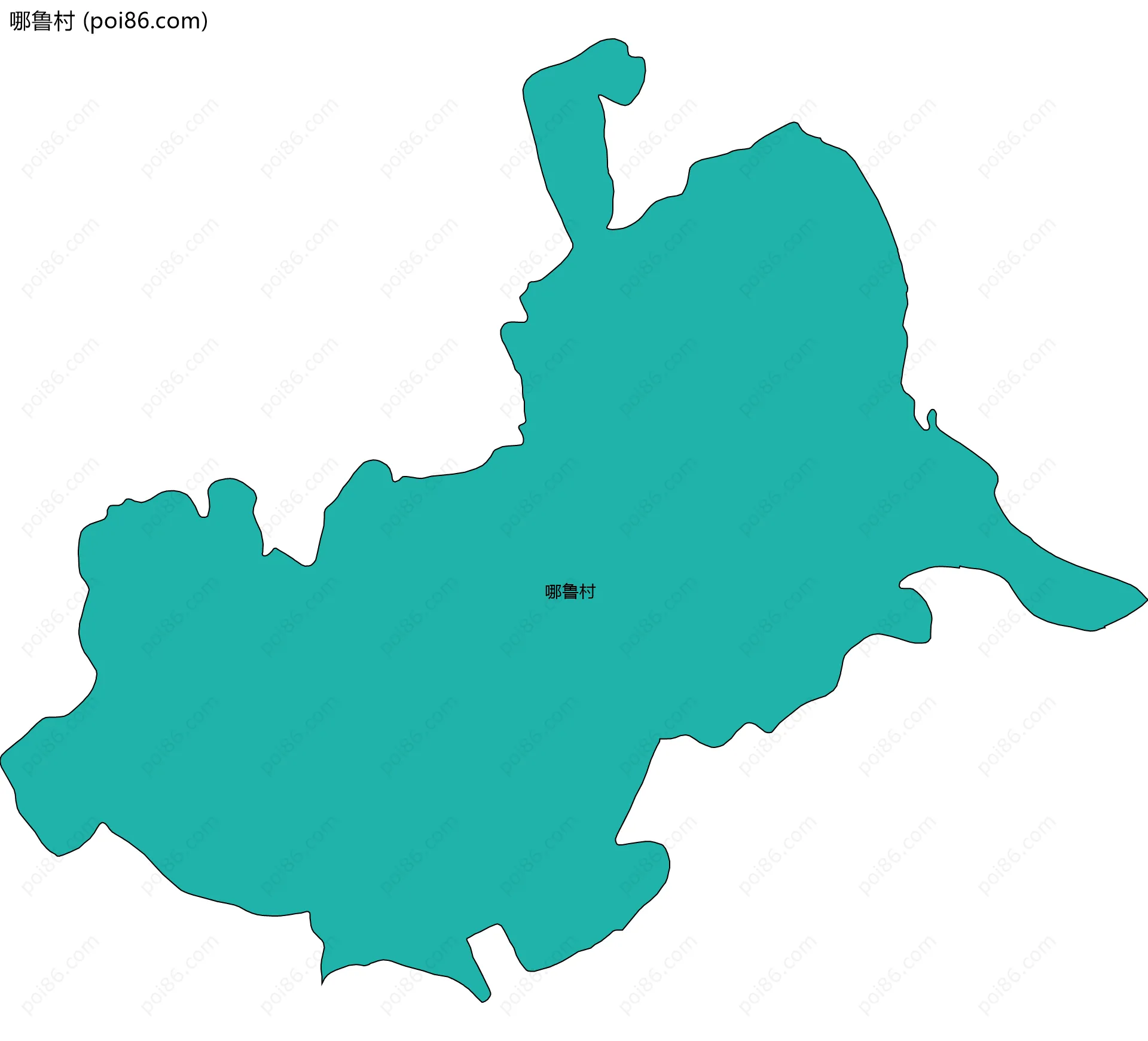 哪鲁村边界地图