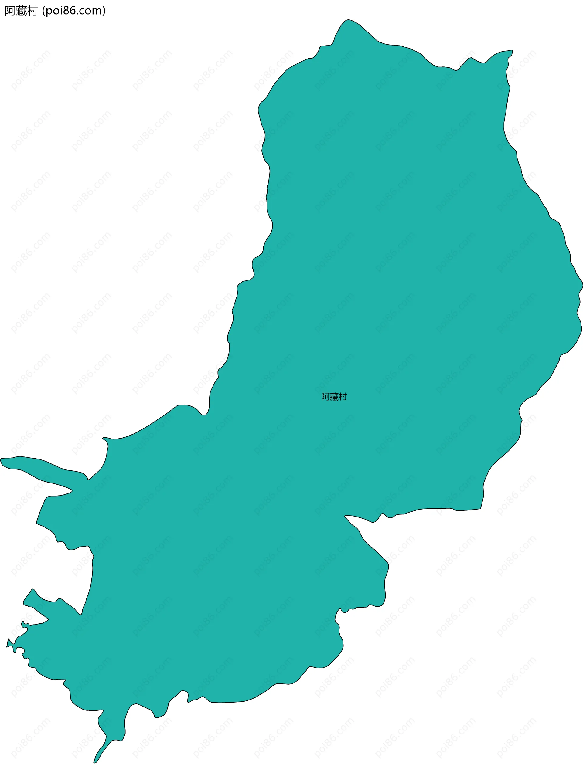 阿藏村边界地图