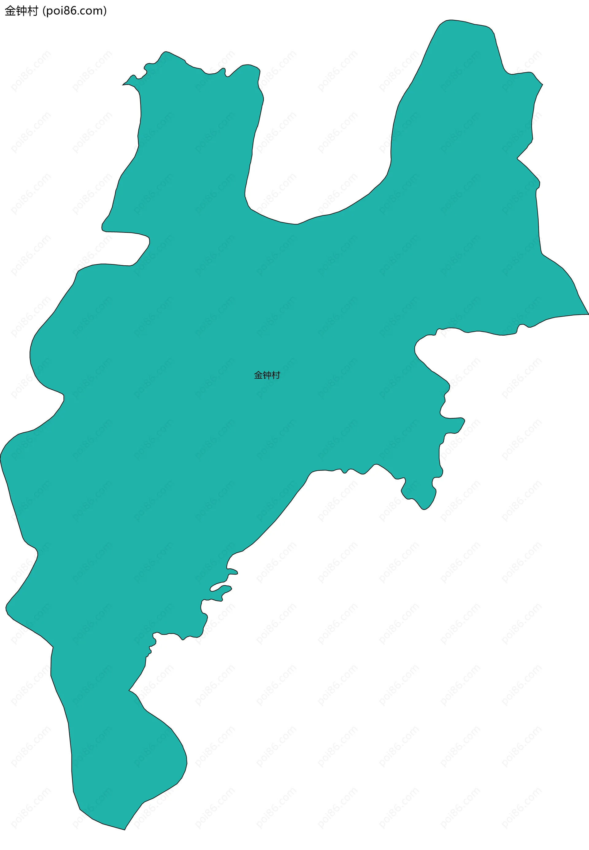 金钟村边界地图