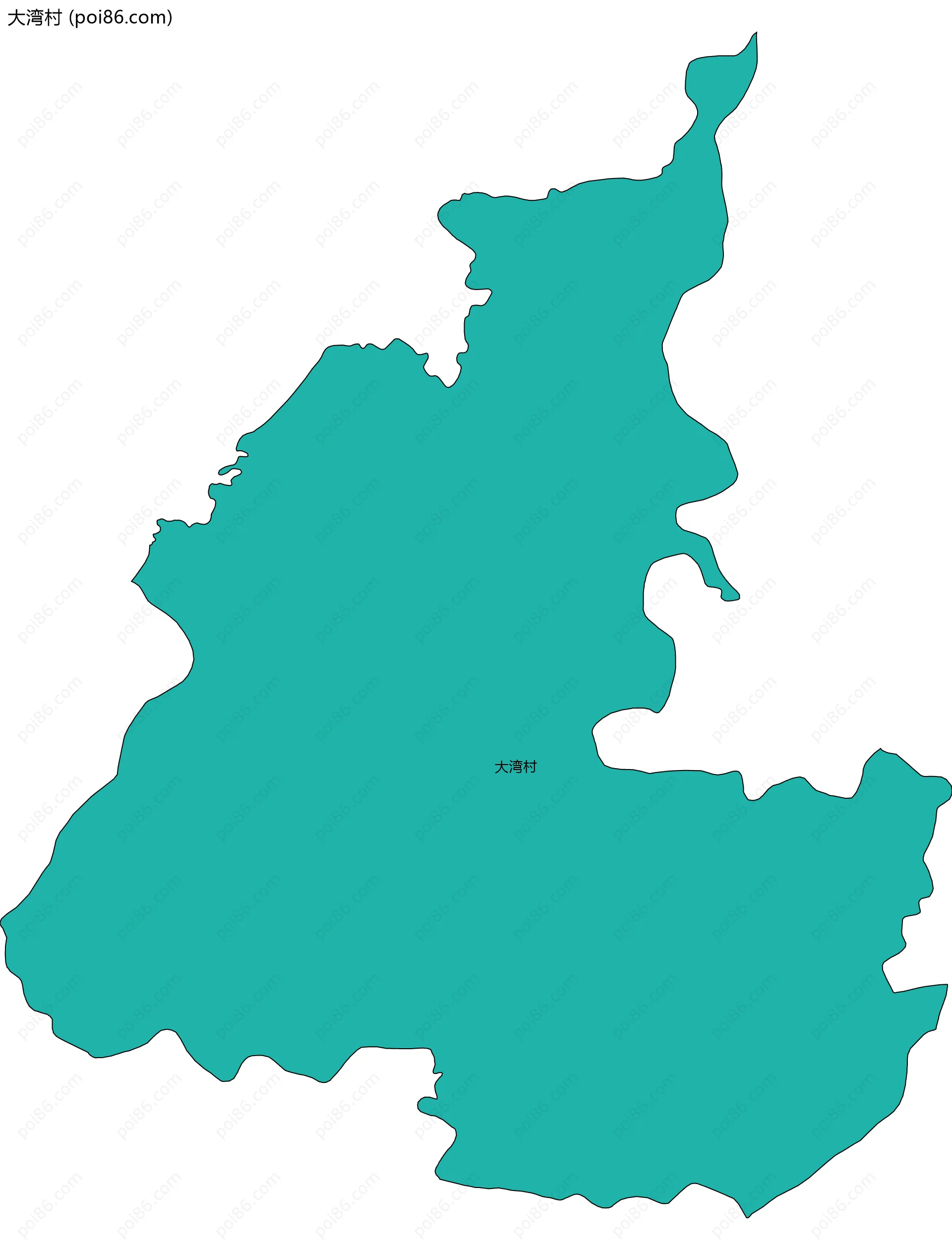 大湾村边界地图