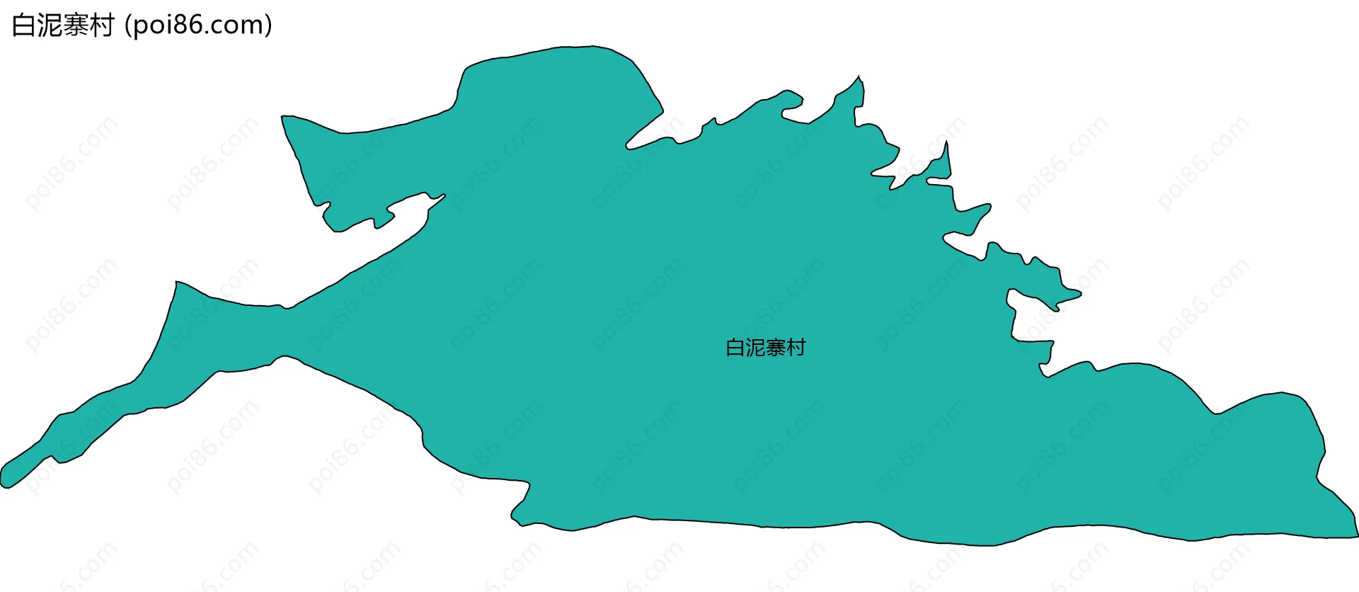 白泥寨村边界地图