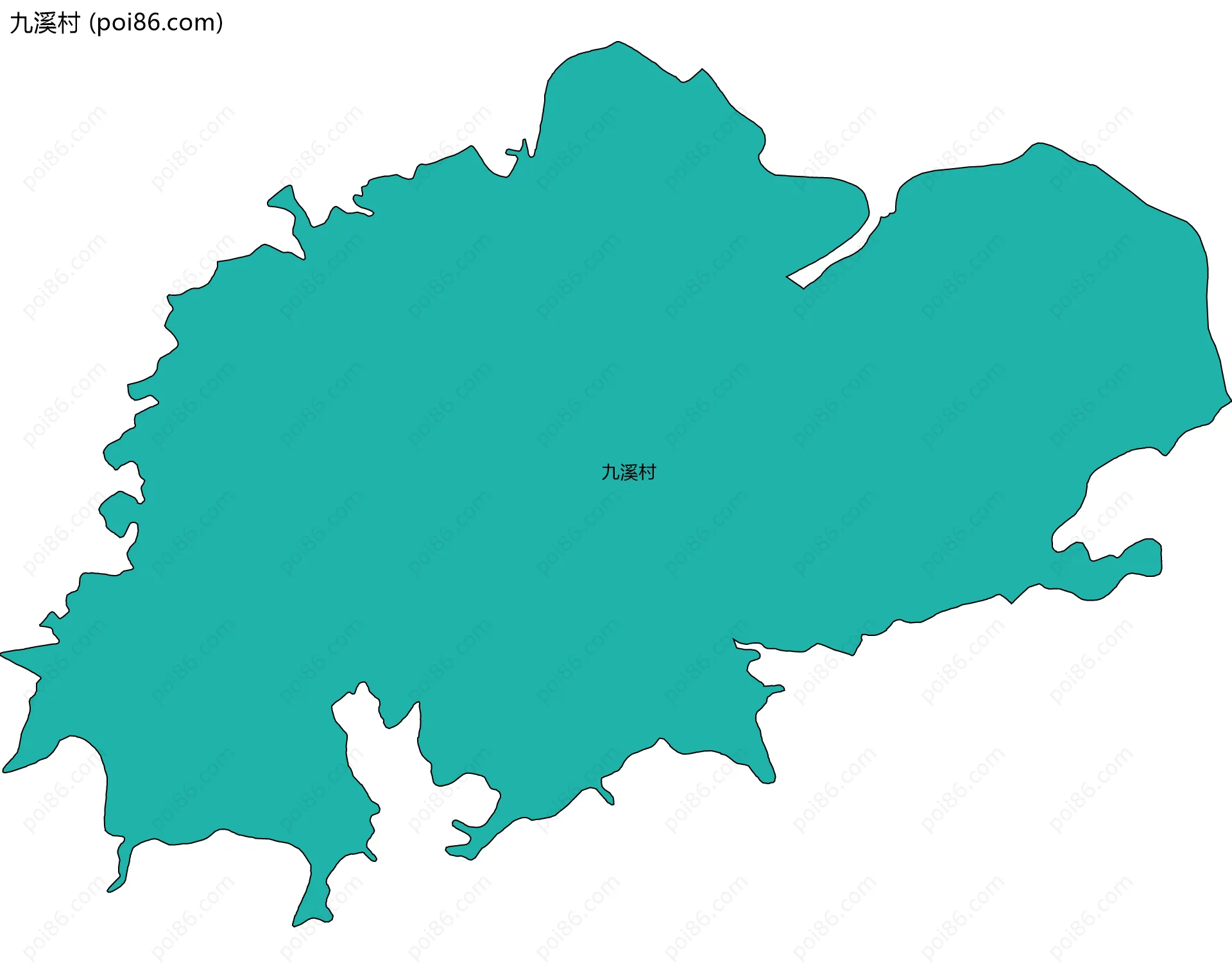 九溪村边界地图