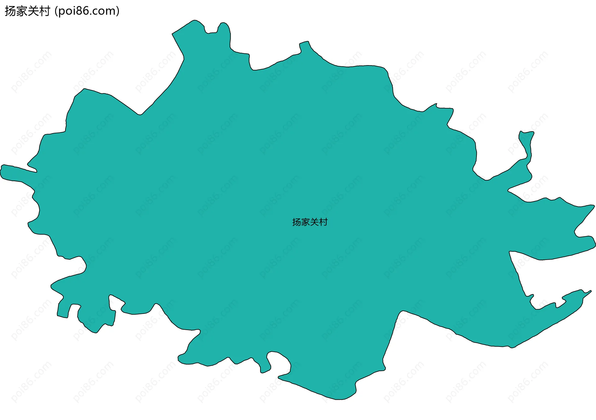 扬家关村边界地图