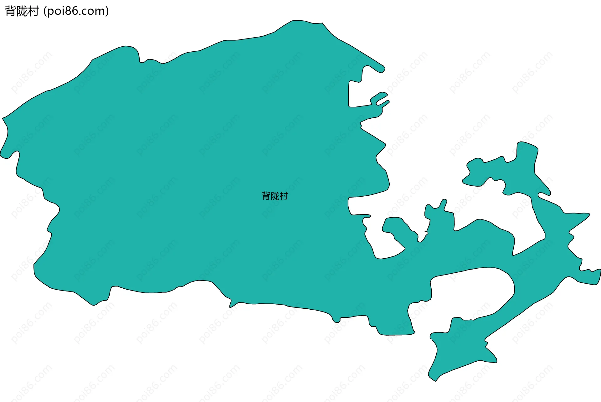 背陇村边界地图