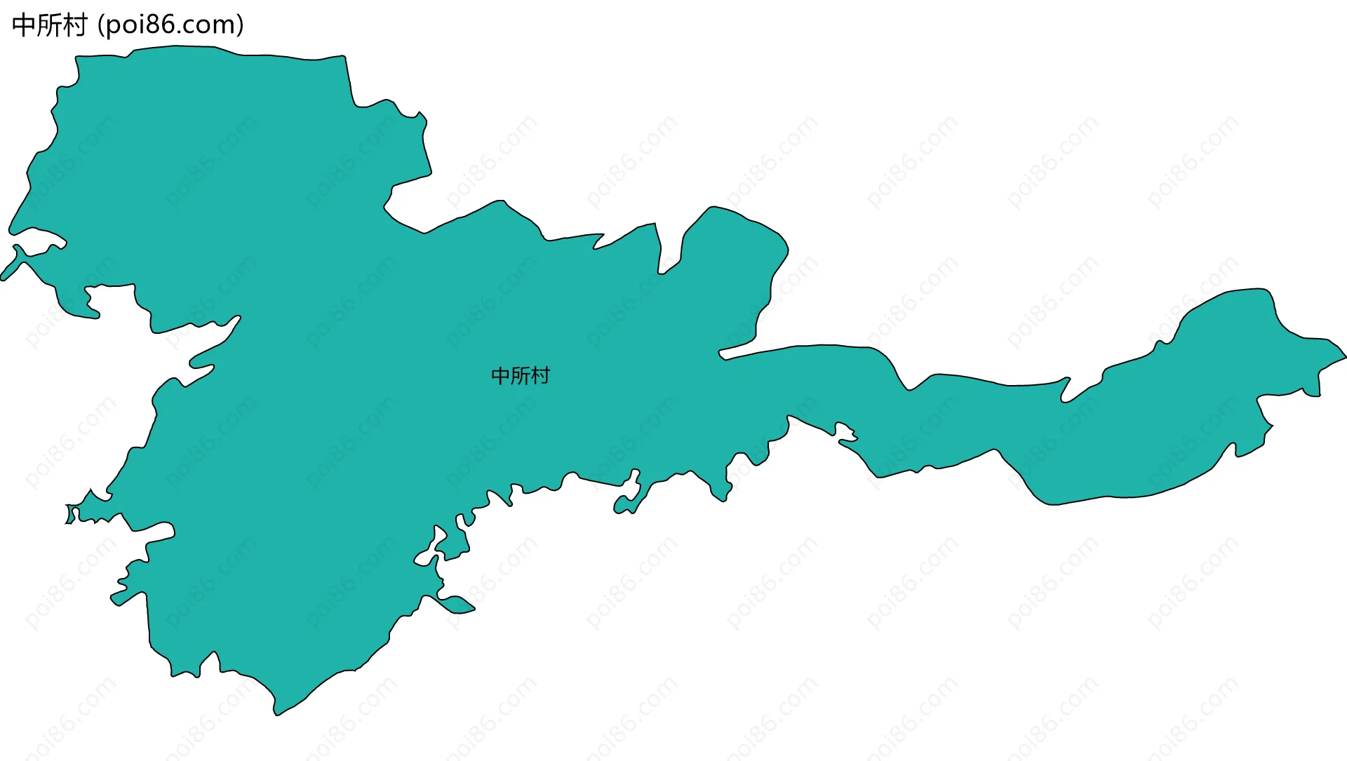 中所村边界地图