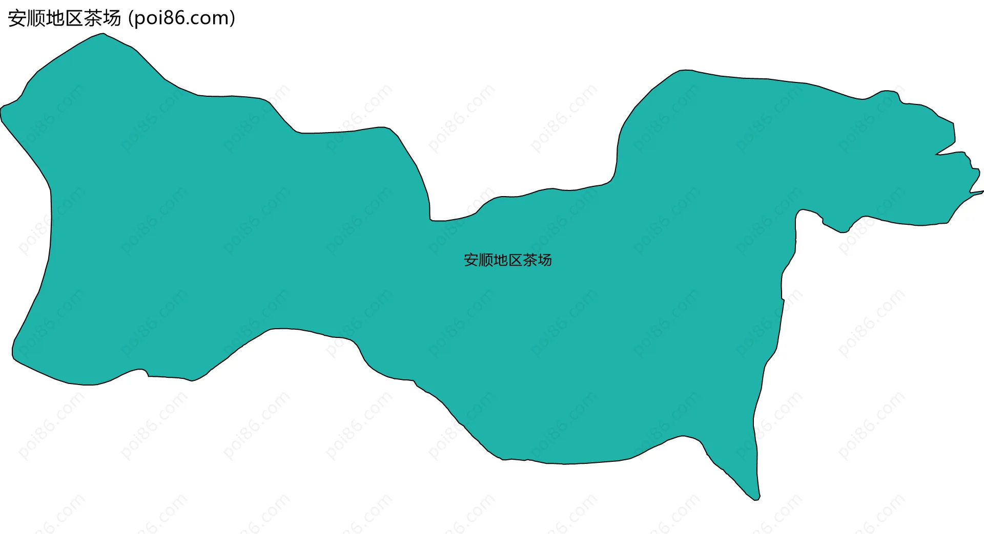 安顺地区茶场边界地图