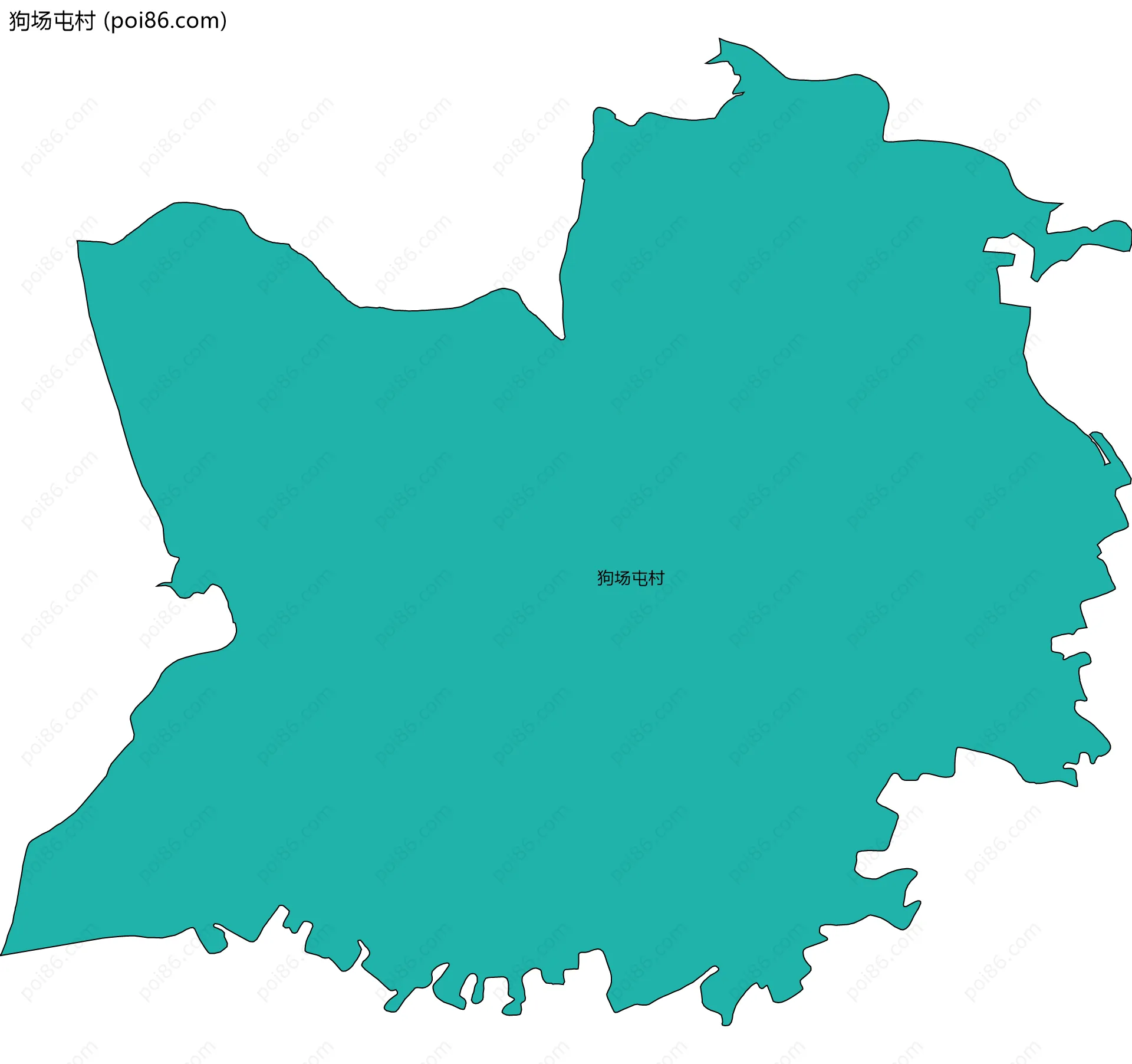 狗场屯村边界地图
