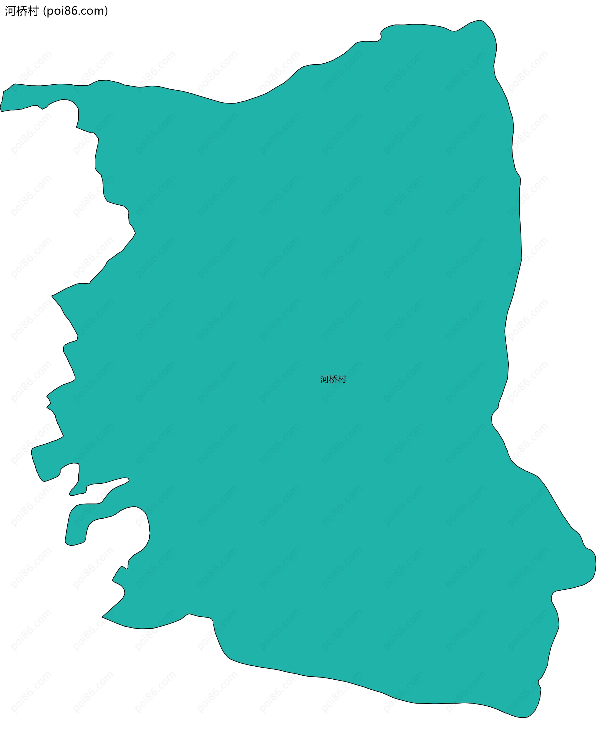 河桥村边界地图