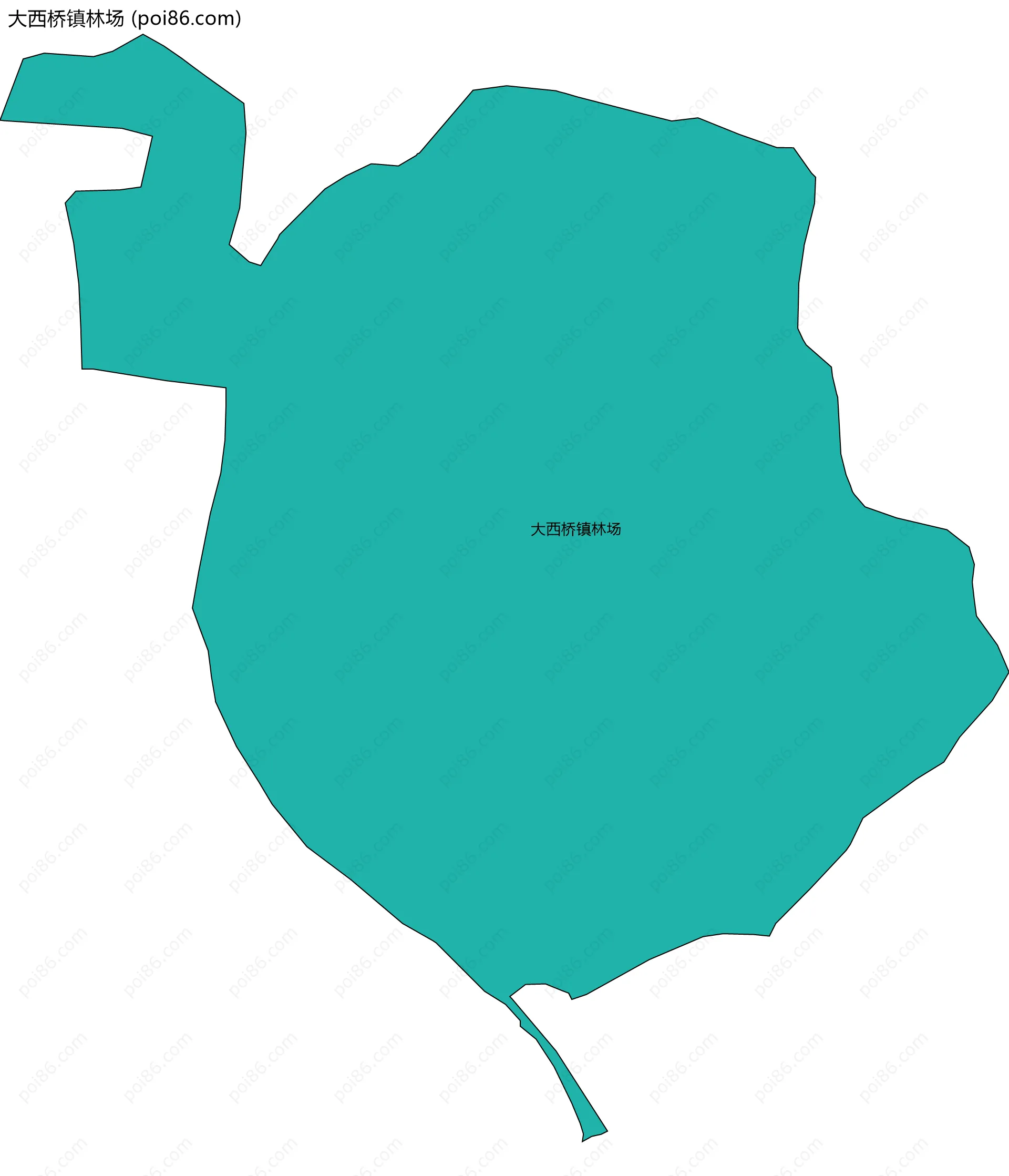 大西桥镇林场边界地图