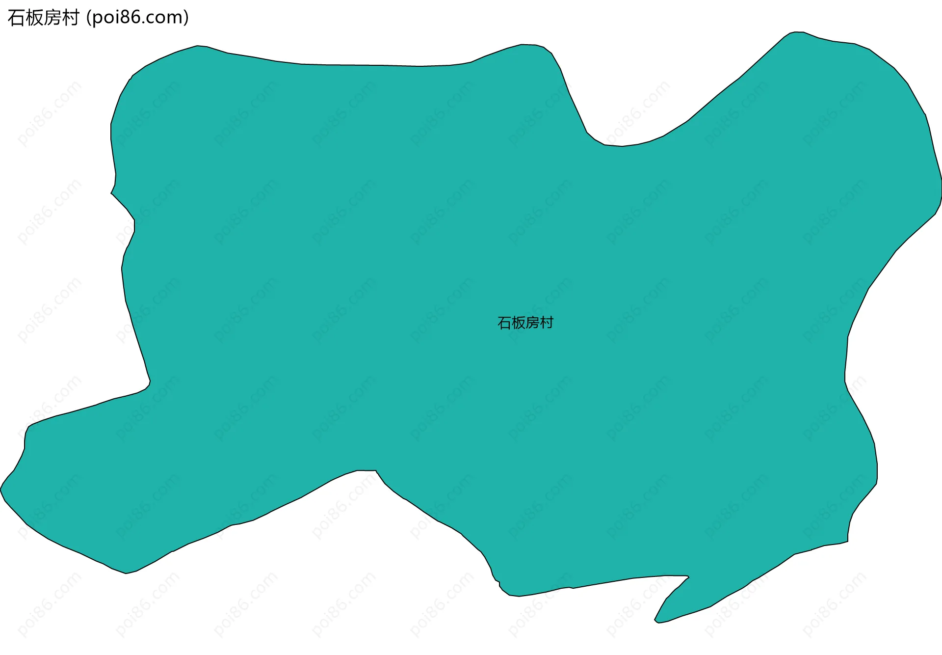 石板房村边界地图