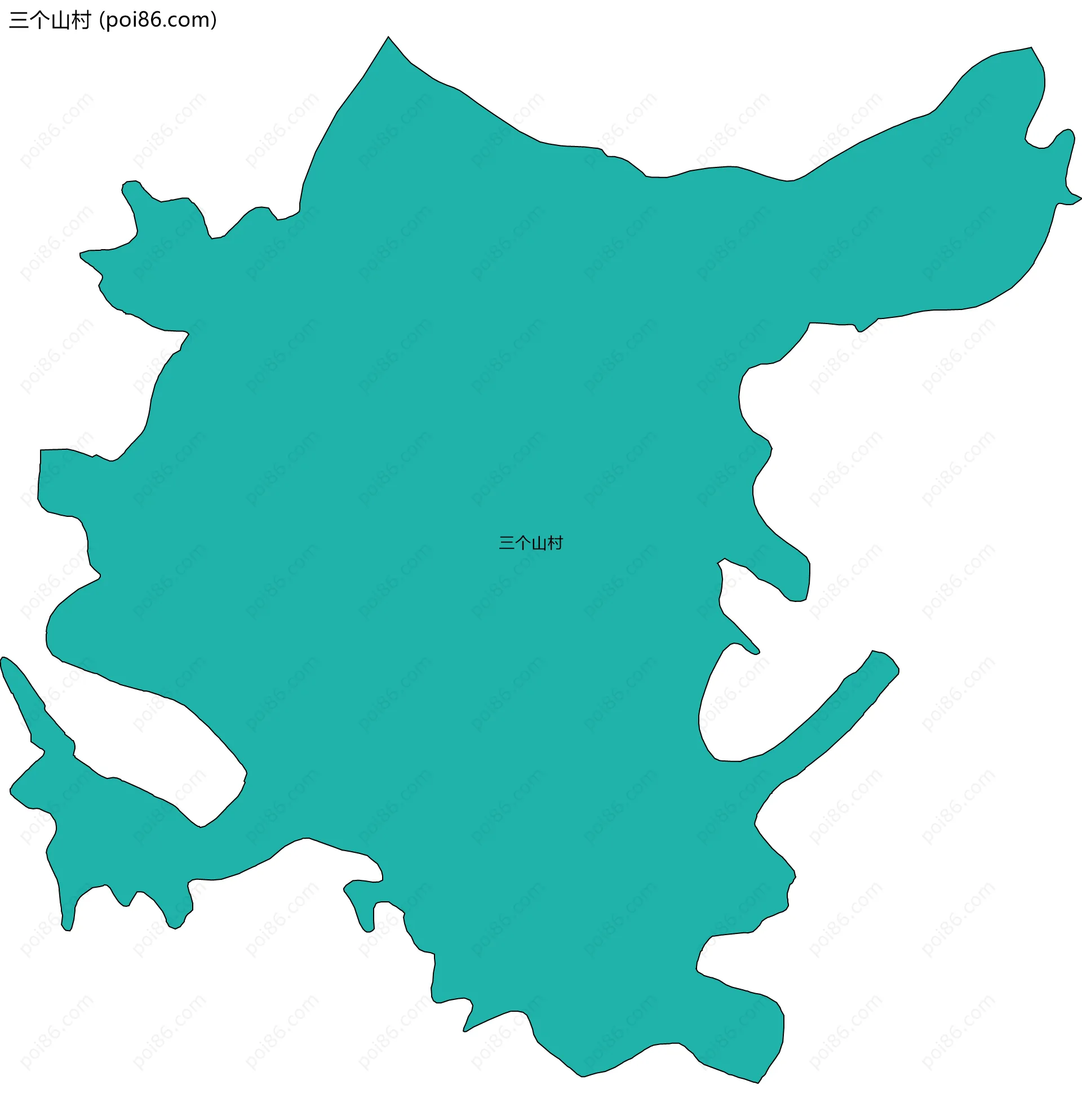 三个山村边界地图