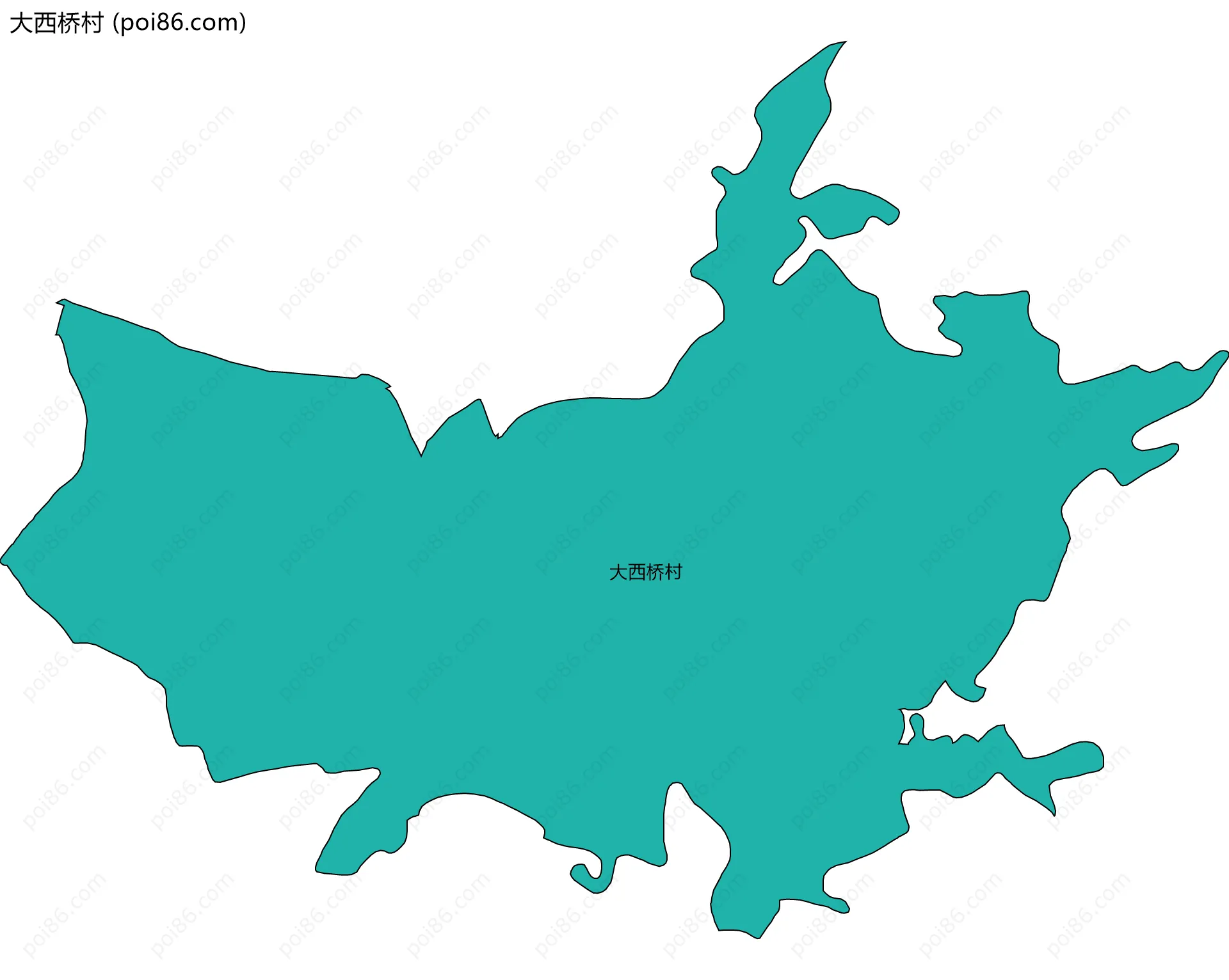 大西桥村边界地图