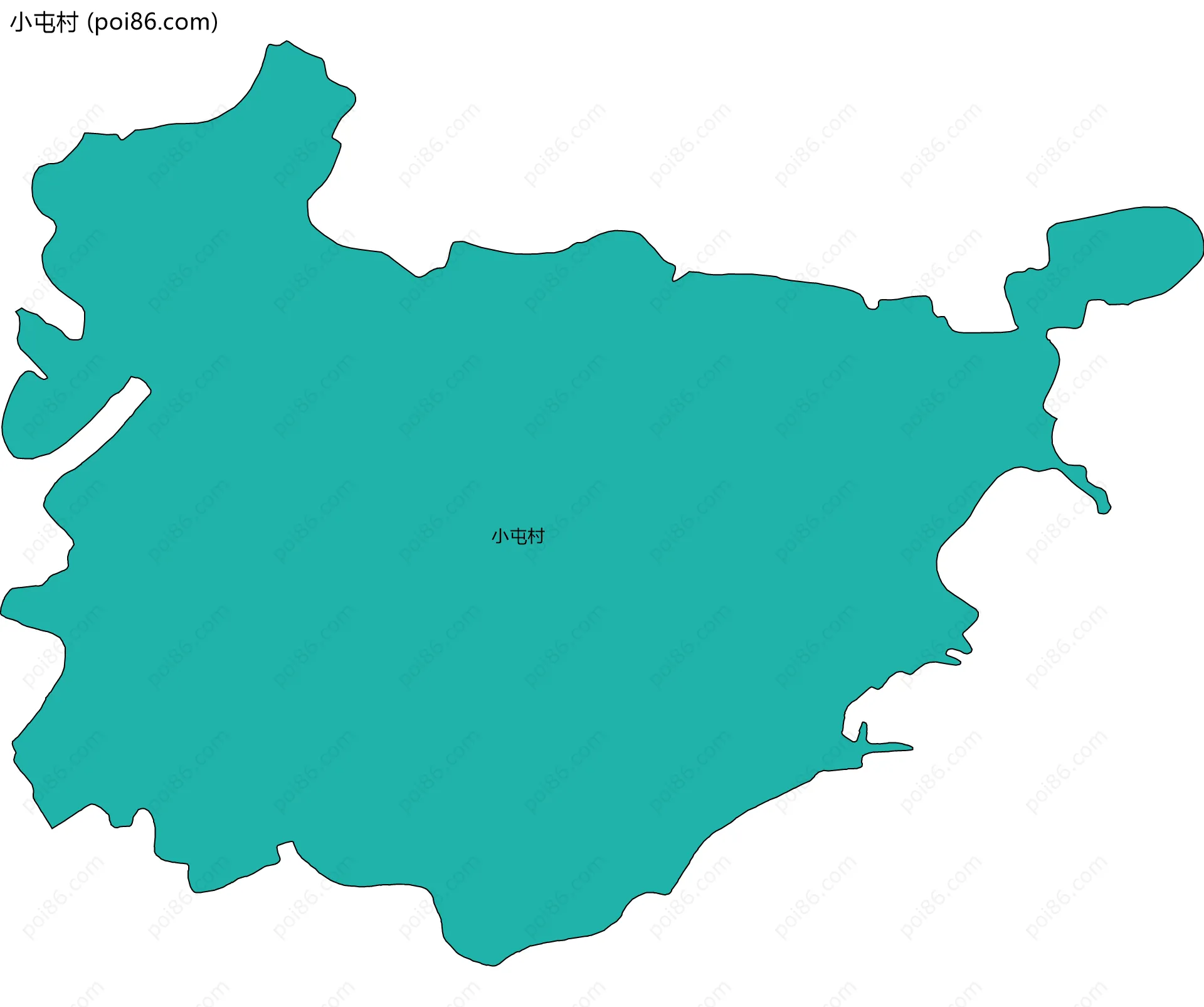 小屯村边界地图