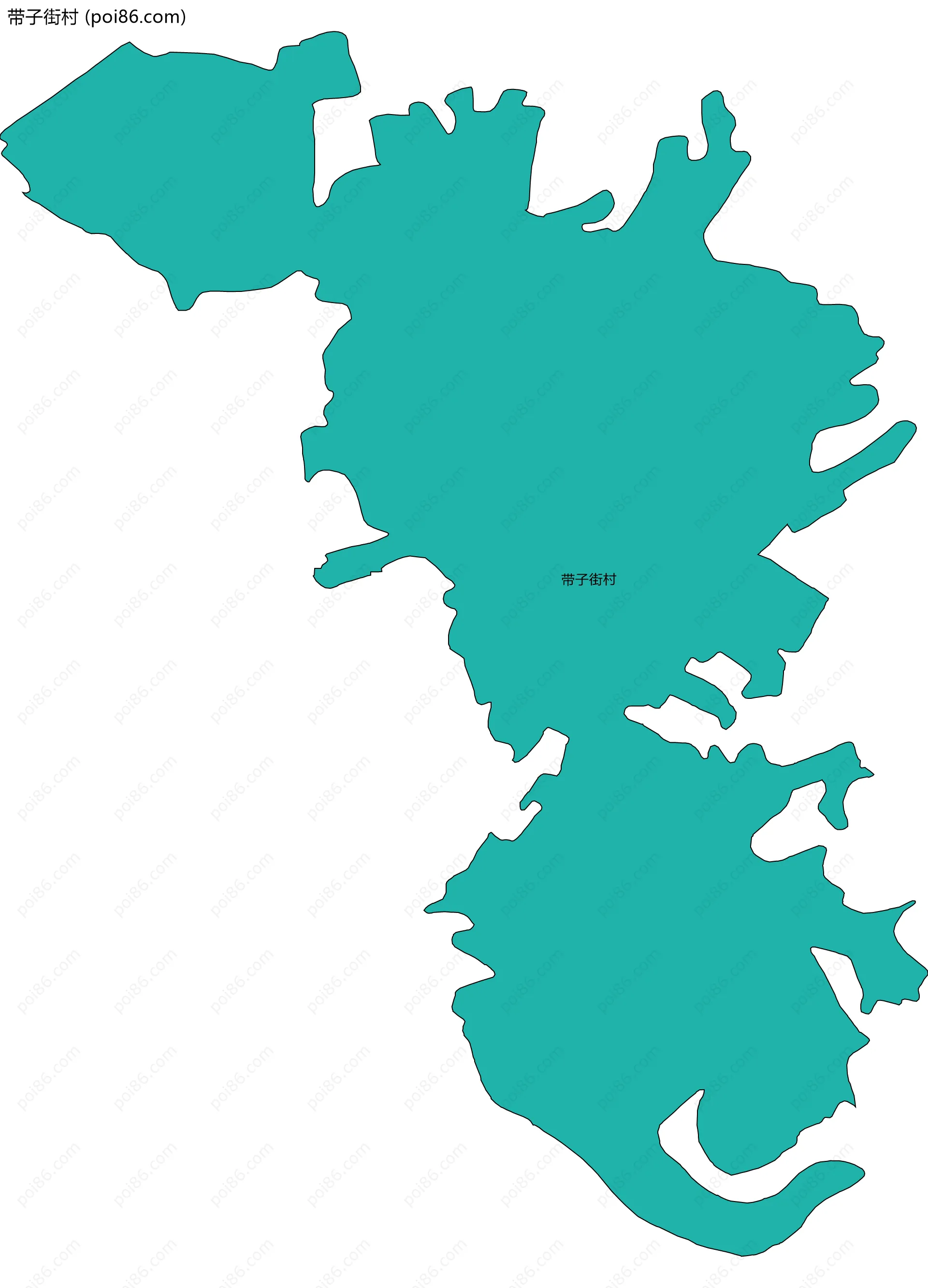 带子街村边界地图