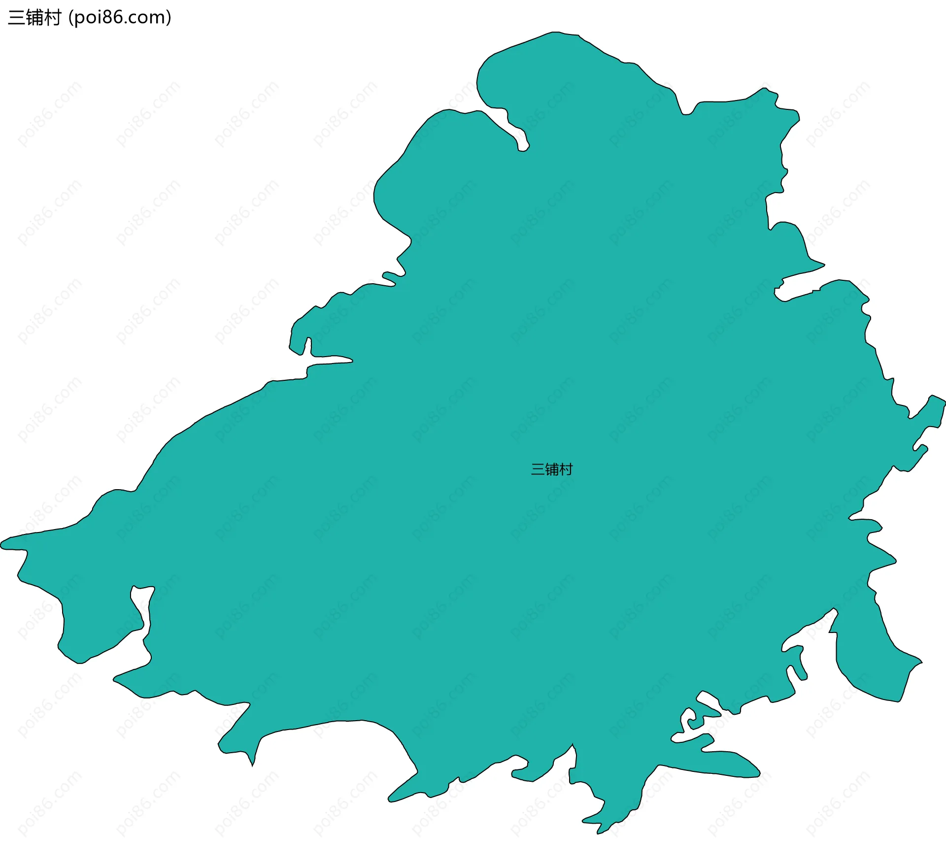 三铺村边界地图